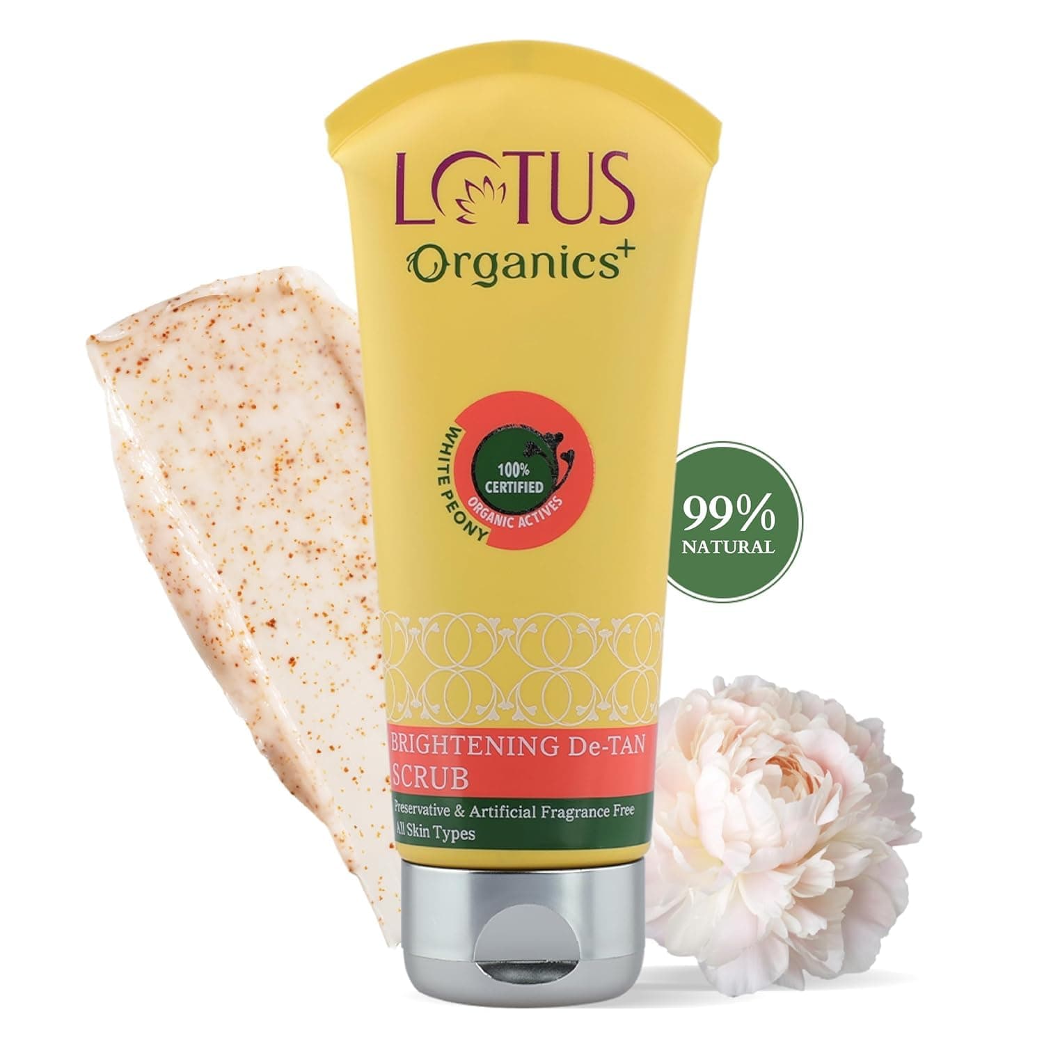 Lotus Organics+ Brightening De-Tan Face Pack | For Soft, Glowing & Radiant Skin 100G