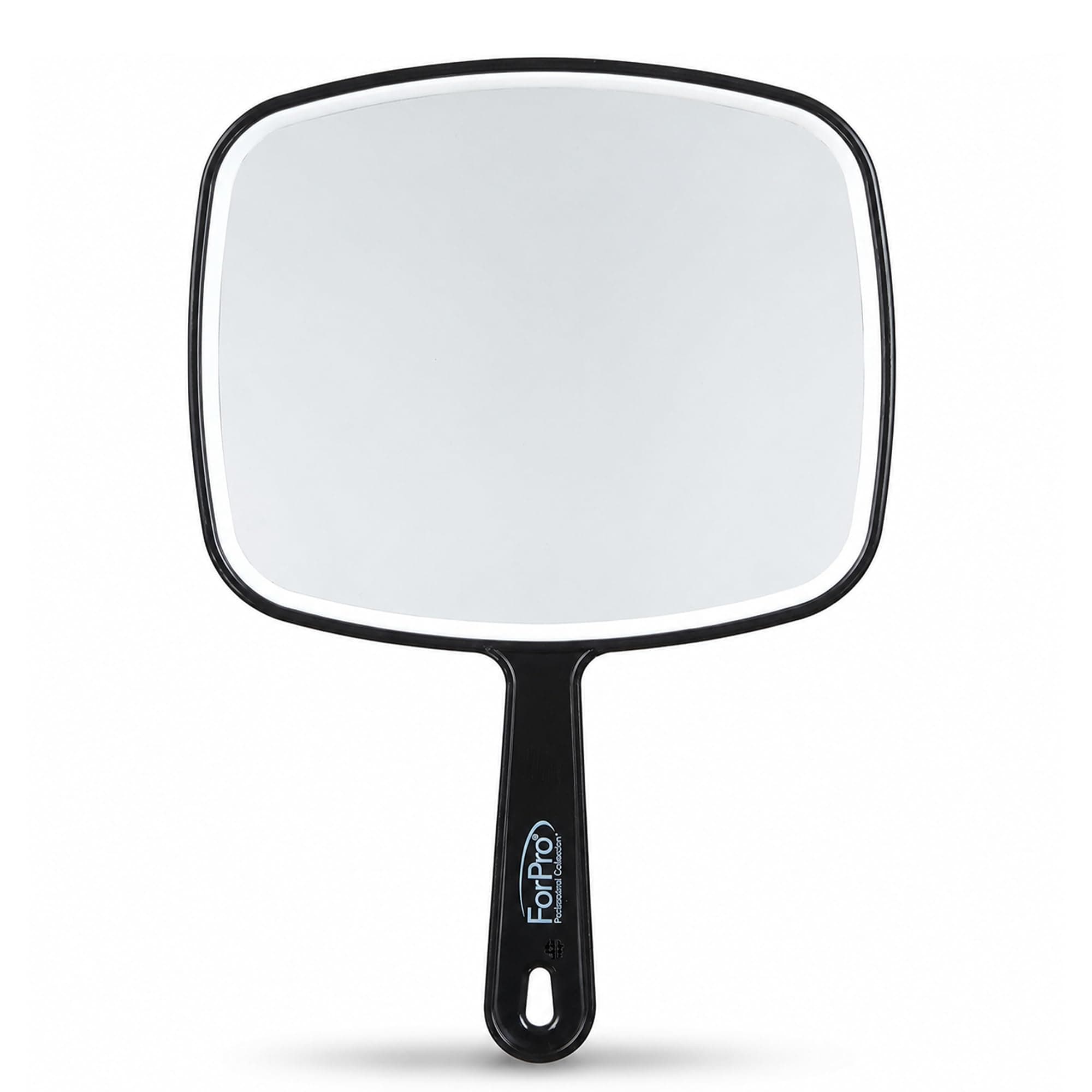 ForPro Premium Hand Mirror, Multi-Purpose Handheld Mirror with Distortion-Free Reflection, Medium, Black, 6.3ââ‚¬Â W x 9.6ââ‚¬Â L