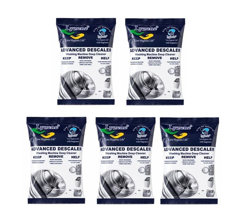 LYZENE Advanced Descaler Washing Machine Deep Cleaner Powder by eGalaxy Traders (Pack of 5)