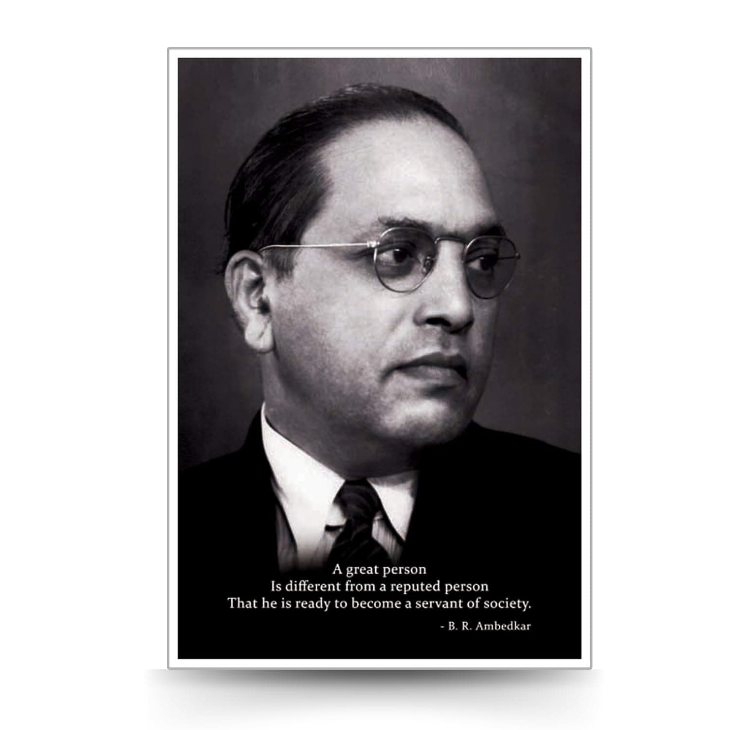 Masstone Dr Babasaheb Ambedkar Wall Poster | Ambedkar Poster without Frame (12x18 Inches) | Wall Poster for Living Room | Motivational Poster for Wall Decoration | Ambedkar Posters