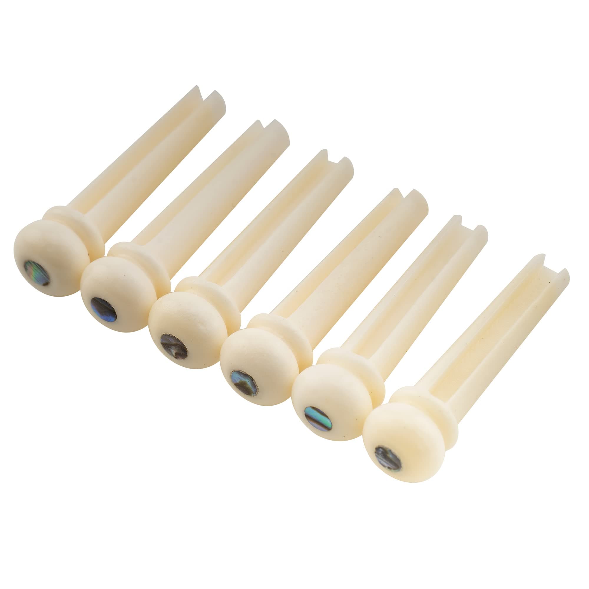 Musiclily Slotted Bone Acoustic Guitar Bridge Pins