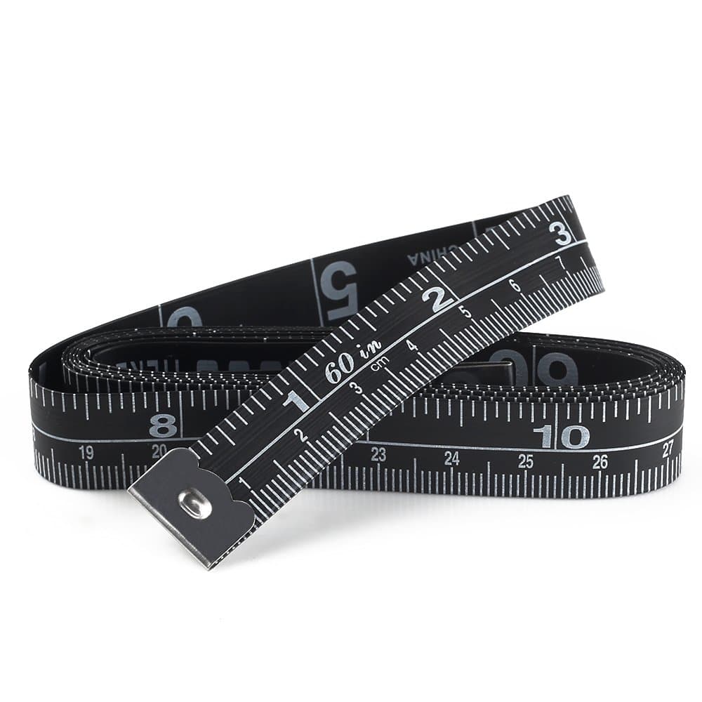 Wintape Set of 3 Seamstress Tailor Ruler Dieting, Cool Black Color Sewing Measuring Tape (152cm/60)