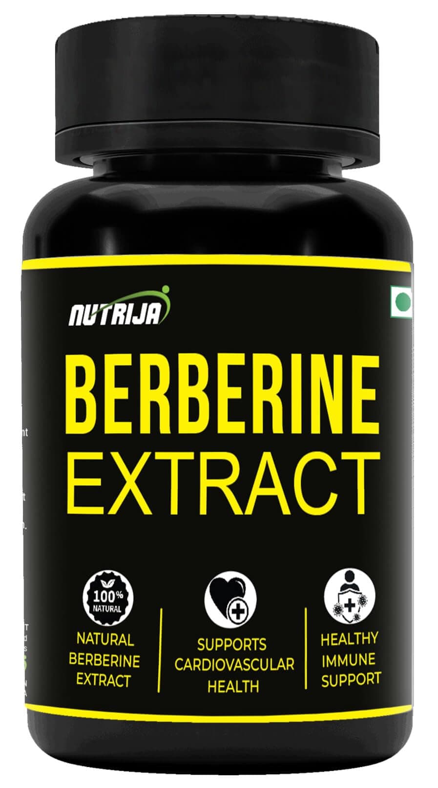 NutriJa Berberine 500mg Capsules | Standardized to min 98% Extract | Highly Purified & Bioavailable | 120 Capsules