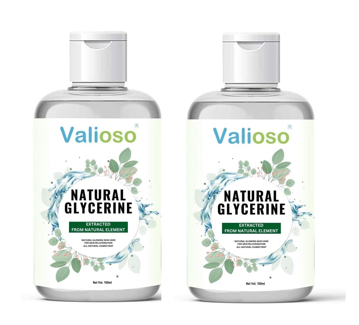 Valioso Pure Glycerine For Face Beauty And Skin Care, Skin Moisturizer Combo Pack Of 2 (200ml)