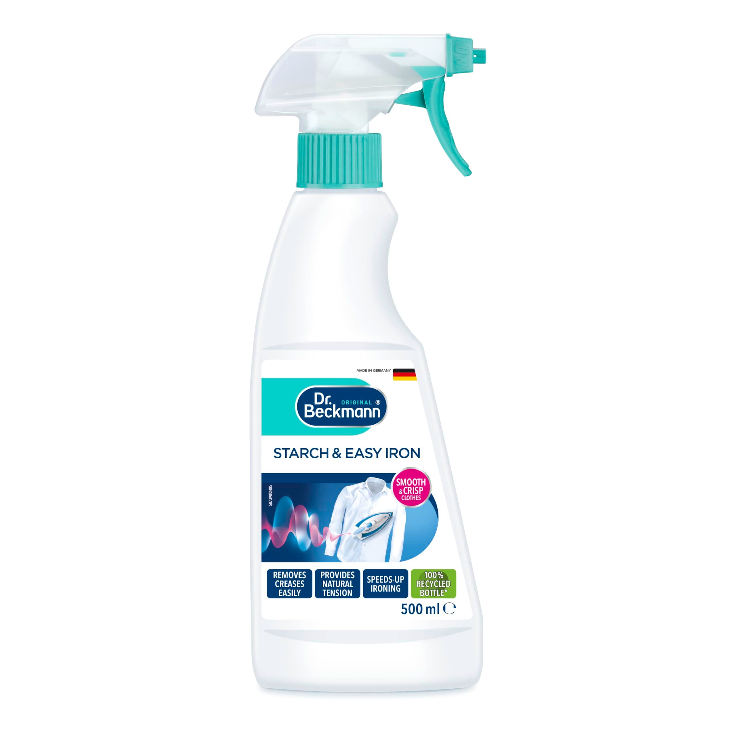 Dr. Beckmann Starch & Easy Iron 500ml | Iron Spray for a Smooth, Crisp Finish | Removes Creases Easily & Speeds Up Ironing | Starch Spray for Cloths | Wrinkle Free Clothes Instantly