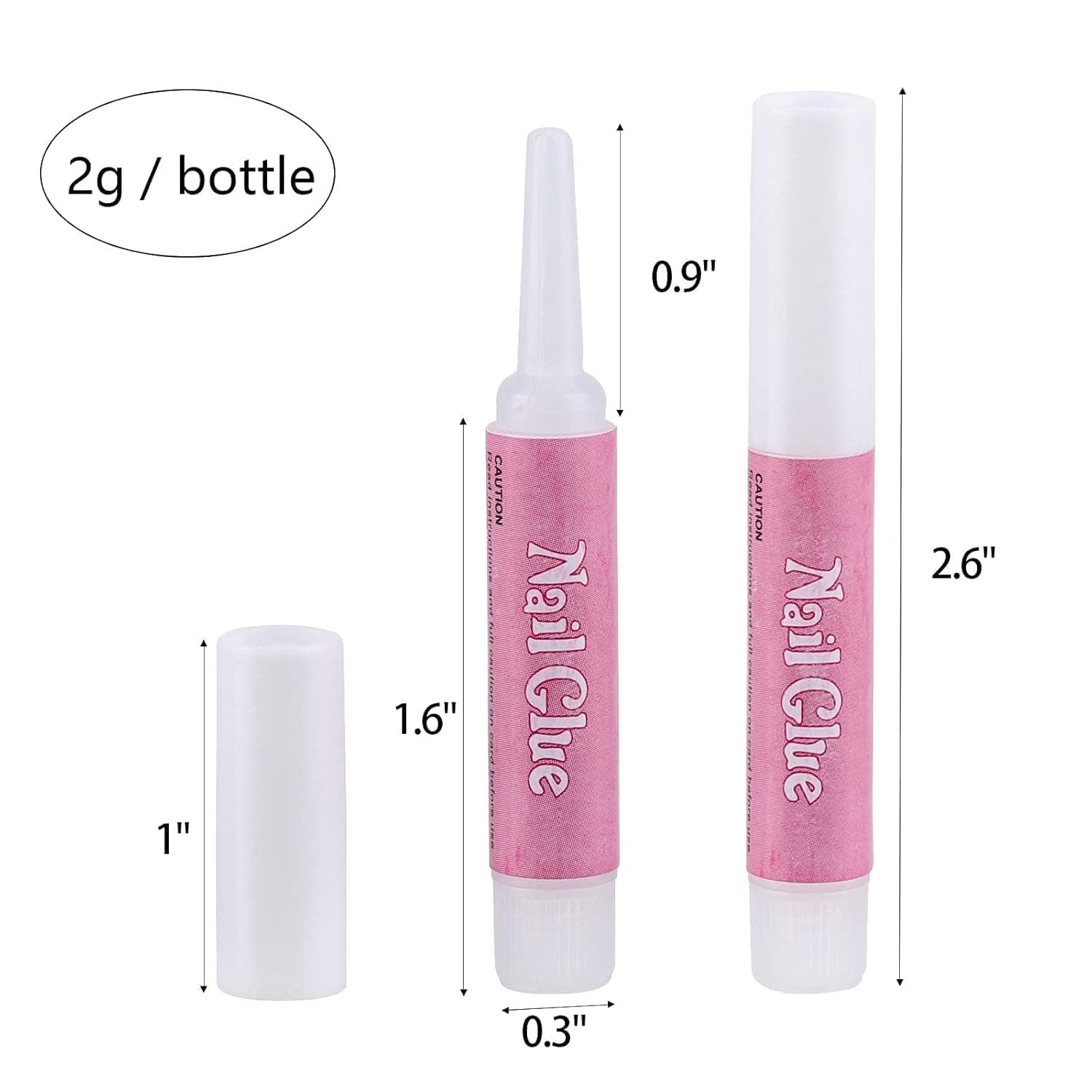 Keli Nail Glue for Long Lasting Professional Acrylic Nails Adhesive Nail Glue for False Nail Tips 0.07OZ/PCS(10PCS)