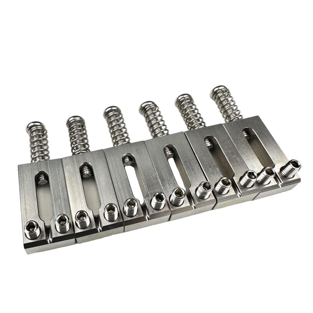 Kaynes 6PCS Guitar Bridge Saddles – Titanium Alloy Tremolo Bridges Saddle for Fender Telecaster Tele Stratocaster Strat ST TL Style Electric Guitar Replacement (10.5MM)