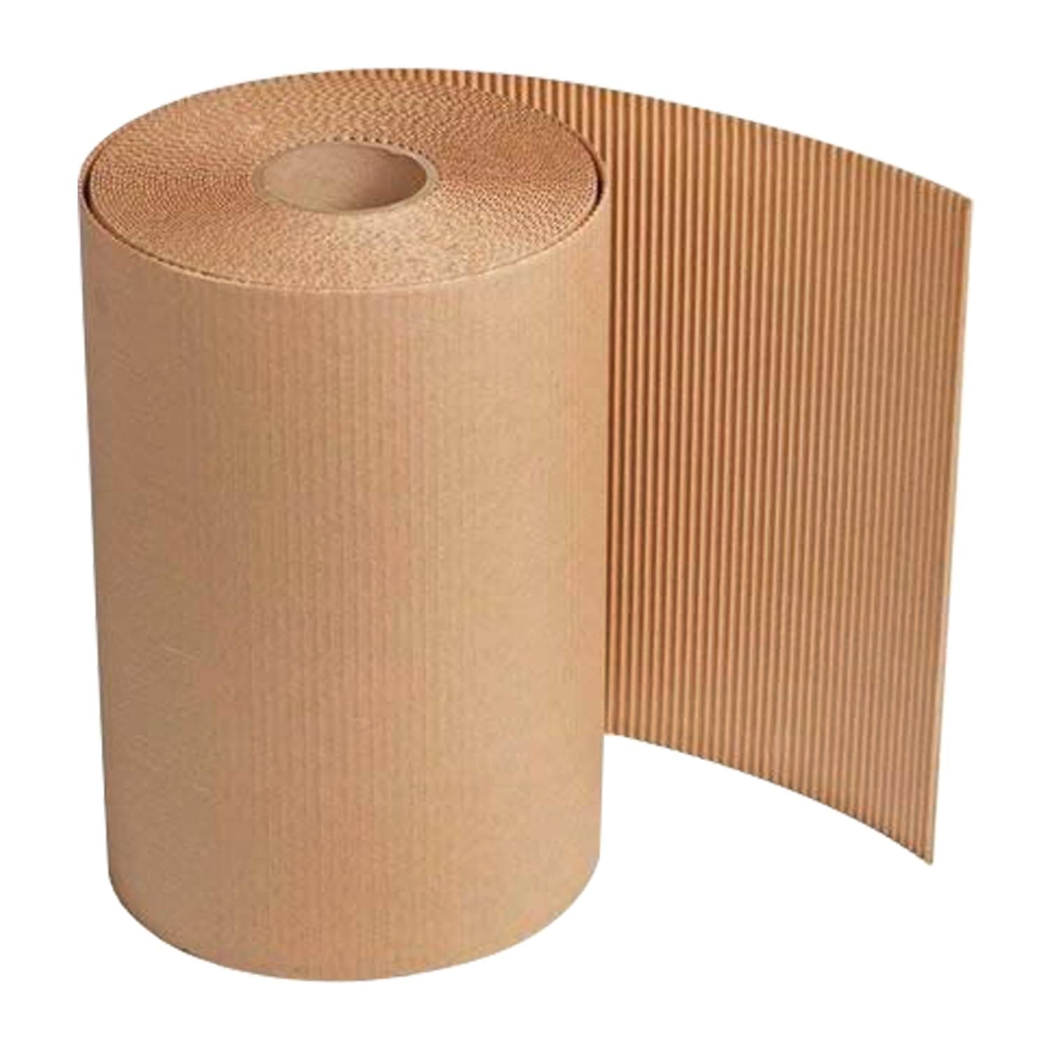 BonKaso Paper Blueprint 2 Ply Corrugated Packaging Roll Brown with (150/120 GSM), 20 Inch x 5 Meter