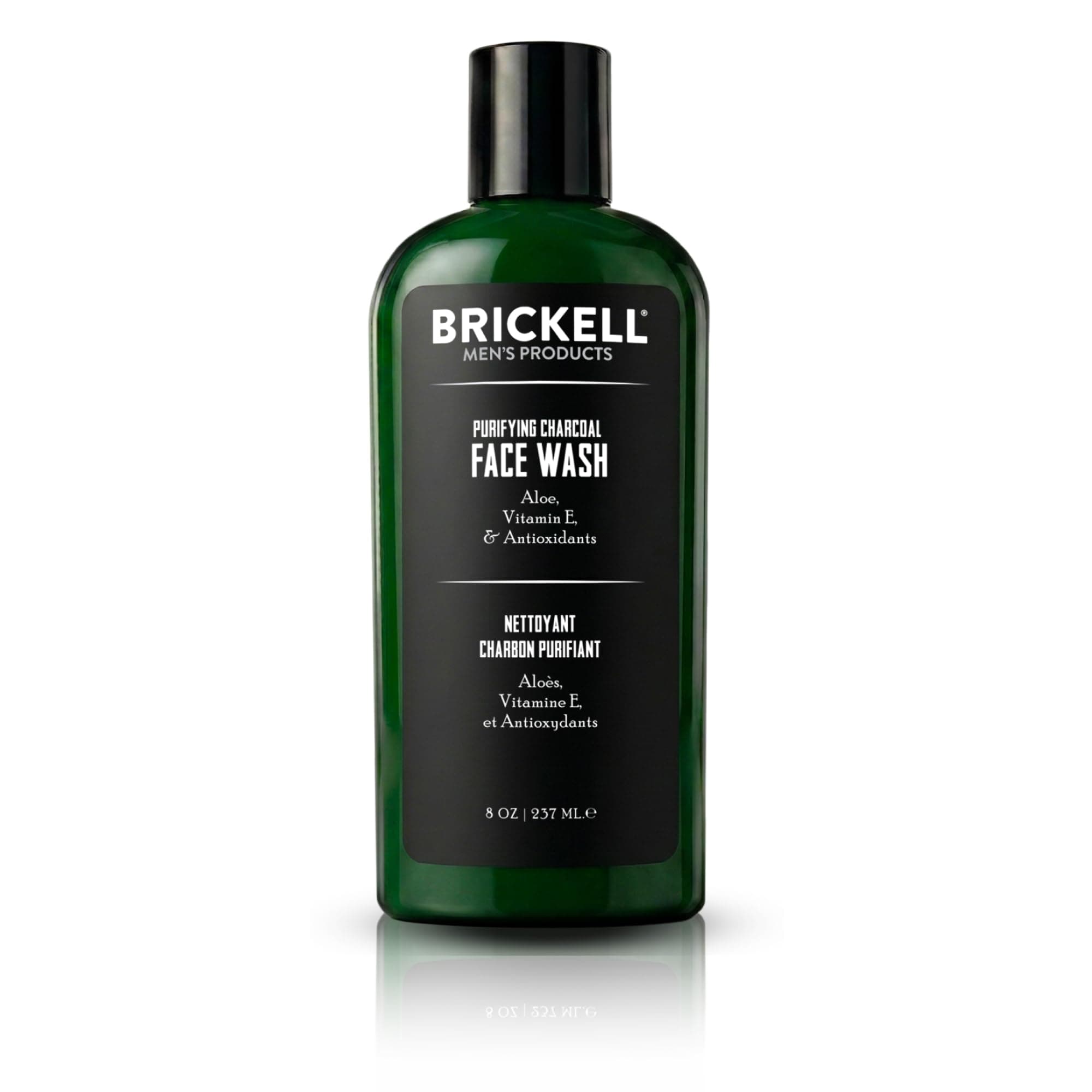 Brickell Men's Products Purifying Charcoal Face Wash, 8 Ounce