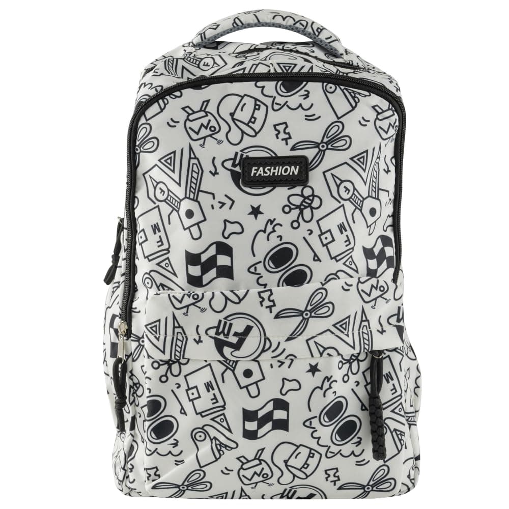 Qshare School Bag for Boys, Girls - Trendy Student Backpack for Kids & Teenagers, Lightweight School bag Backpack for College & Tuition, Stylish Casual Bag for Daily Use, Travel, Office, Study (Black)