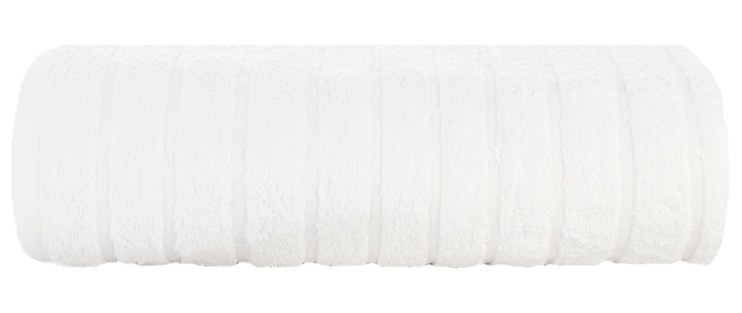 Casa Copenhagen - Egyptian Cotton Ecstatic 1 Pcs Large Bath Towel (75 X 150cm) Colour : Bright White/Blk Poly