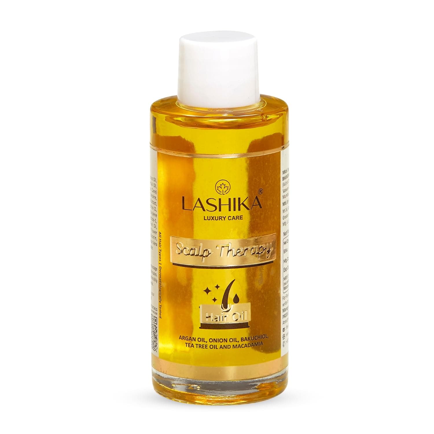 Lashika Scalp Therapy Hair Oil | With Rosemary, Bakuchiol, Castor Oil & Peptides | Lightweight Nourishing Treatment for Hair Fall, Dandruff & Frizz | 50ml