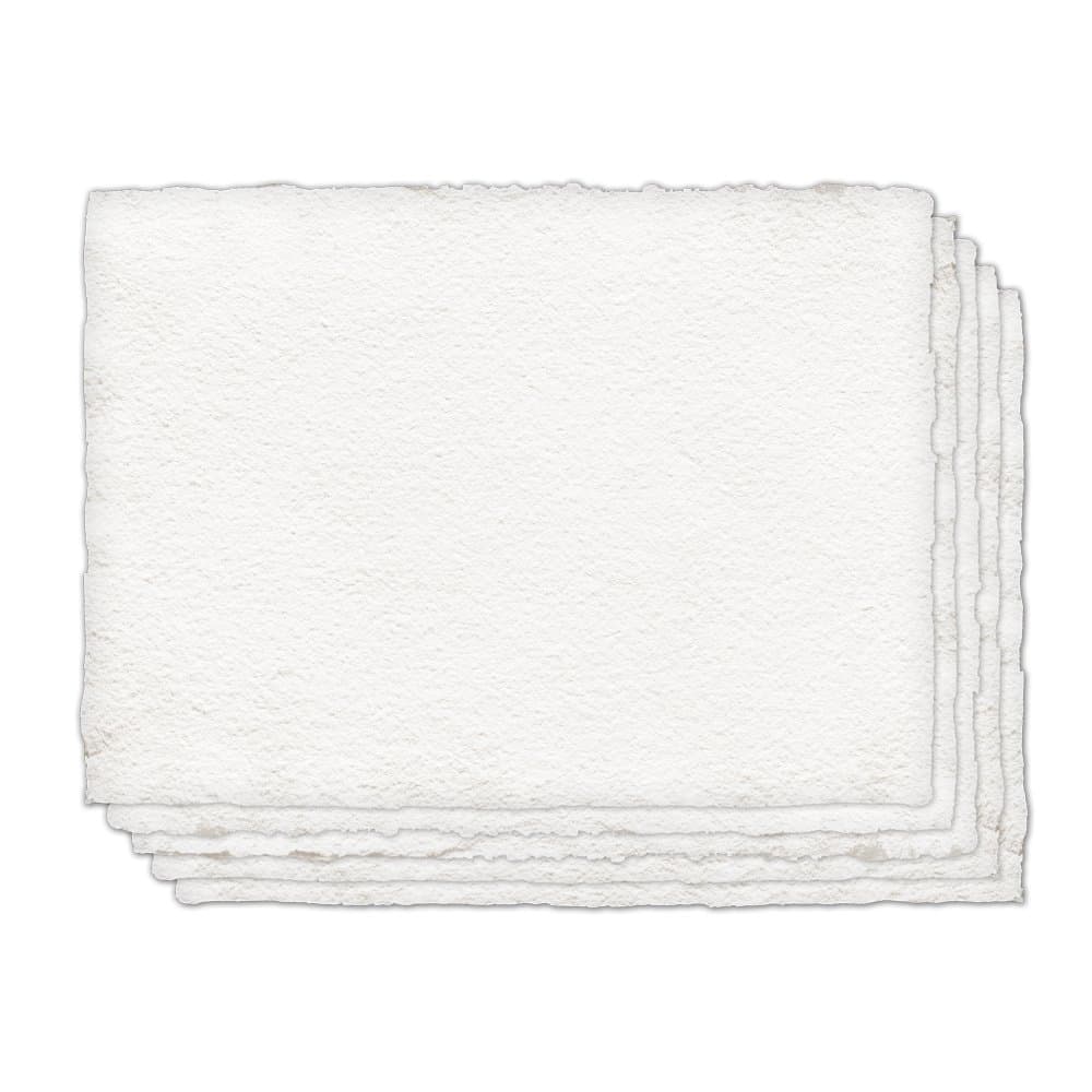 Indigo Artpapers 22" x 30" 100% Cotton Cold-Pressed Handmade Paper for Watercolors, 300 GSM, 5 Sheets/Pack (IAPCO31)