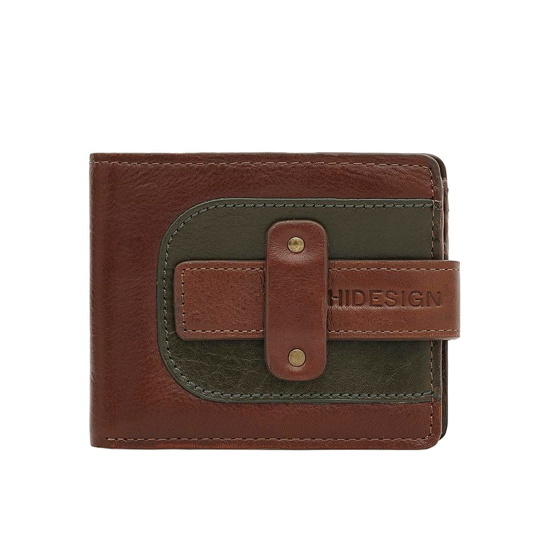 Hidesign Men Tan/Olive Fort Worth W2 Casual Bi-Fold M