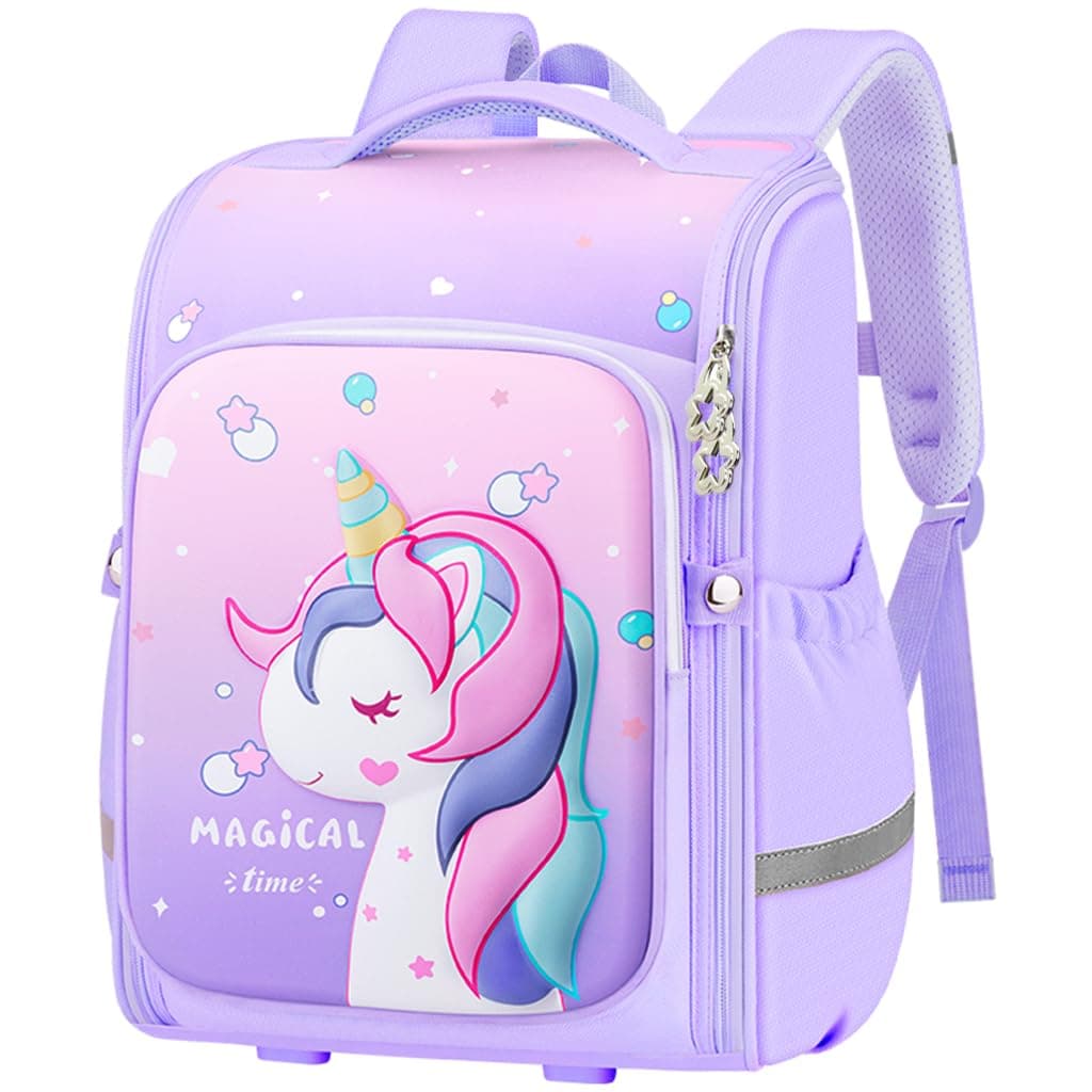 PALAY Unicorn Backpack for Girls 7-12, Waterproof, Large Capacity