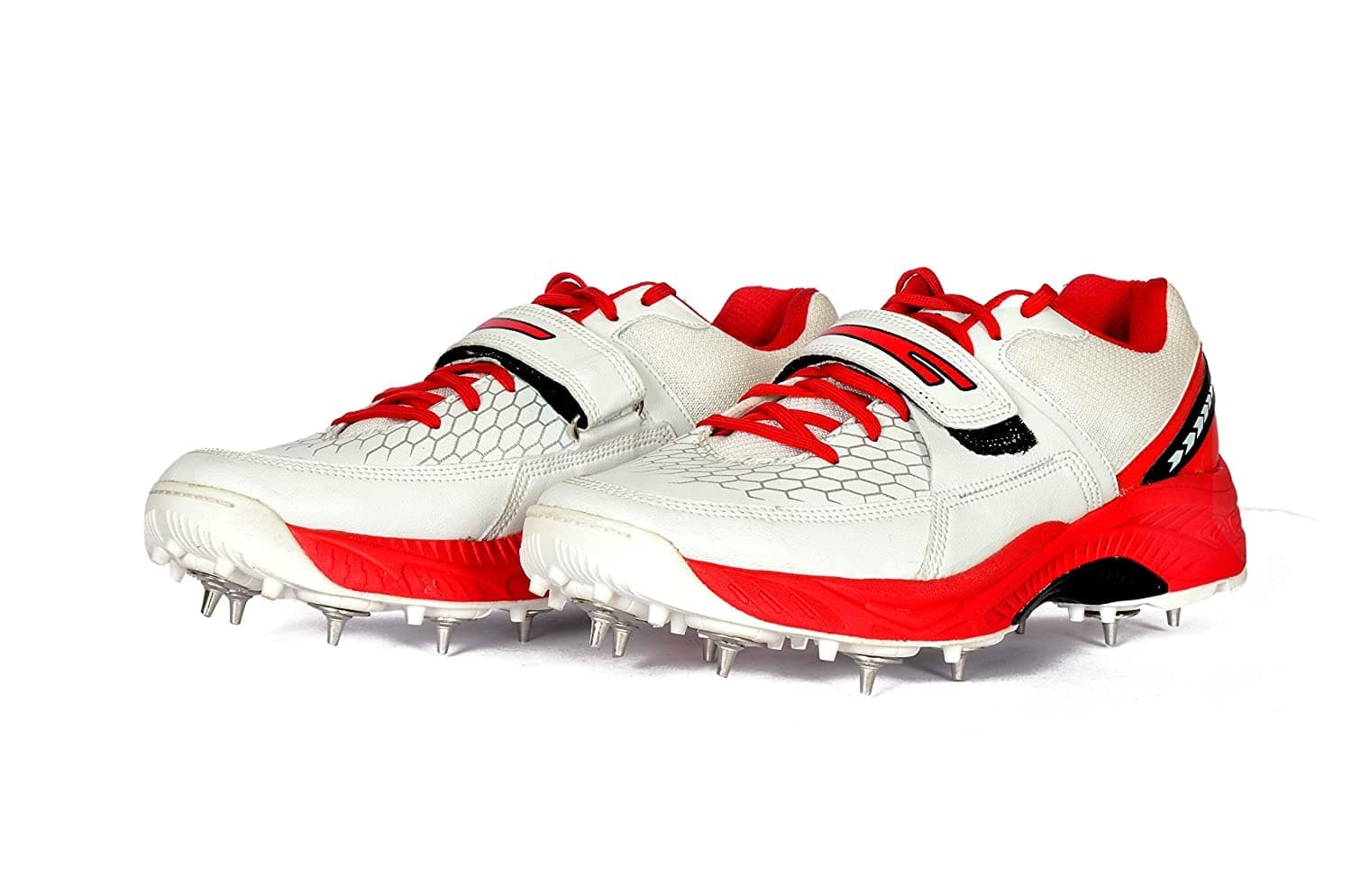 SEGA by Star Impact Pvt. Ltd. Men's Reach Spikes Cricket Shoes (White, Numeric_10)