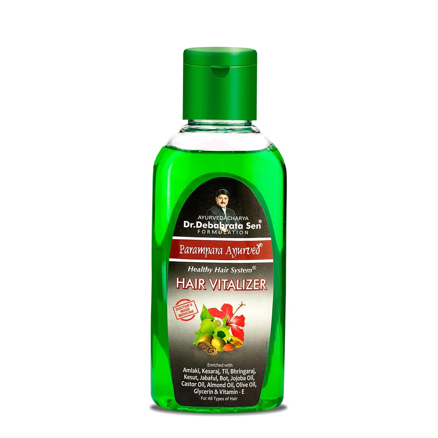 Parampara Ayurved Hair Vitalizer for Hair Thickness & Shine With Castor Oil, Amla & Bhringaraj | Lightweight, Non Sticky, Non Greasy for All Hair Types | 100ml