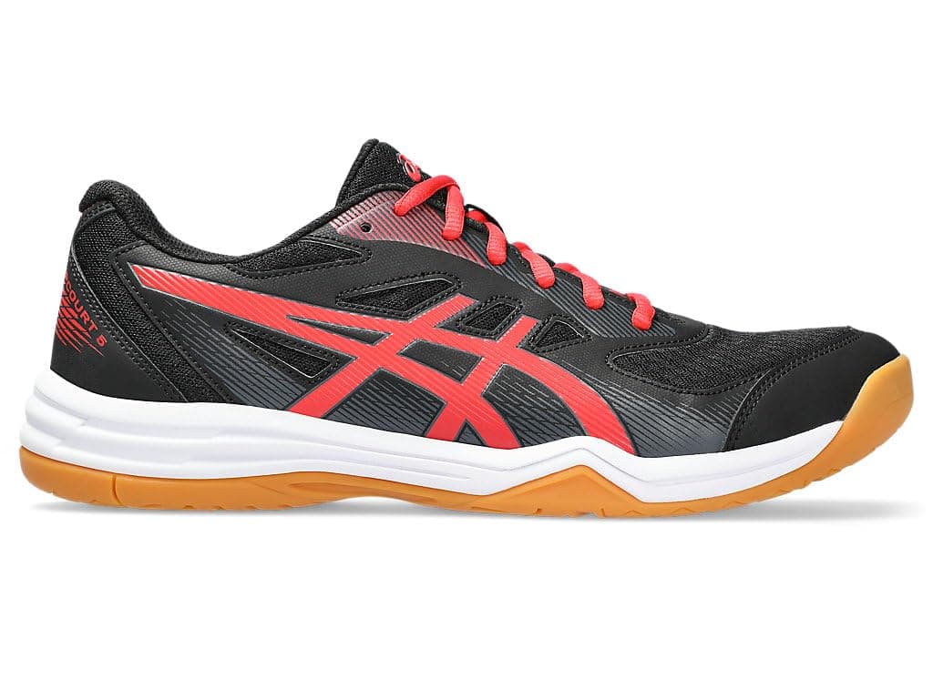 ASICS Men's Upcourt 5 Volleyball Shoes, 9.5, Black/White