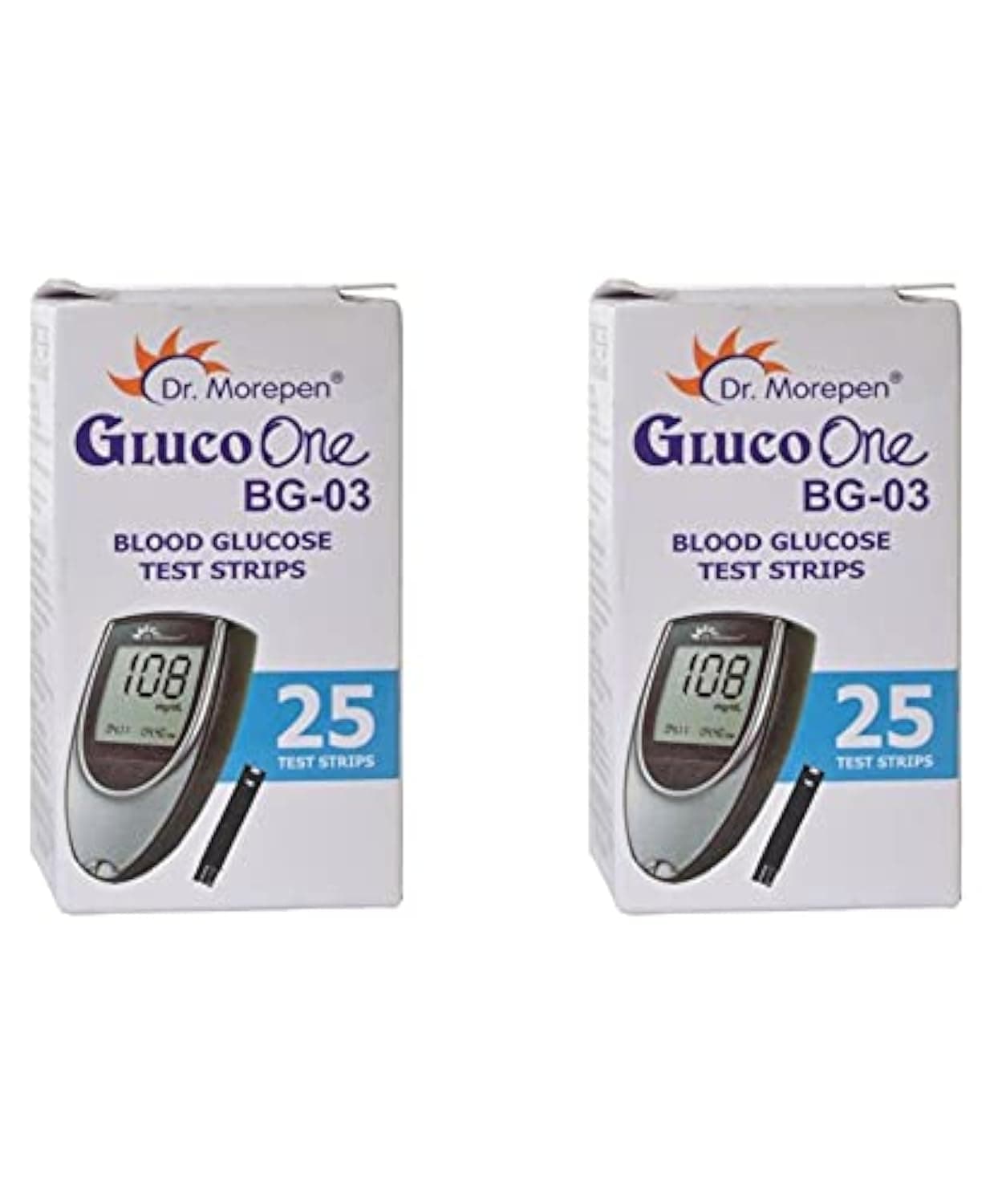 Dr. Morepen BG-03-25 Strips (Pack of 2, Multicolor)
