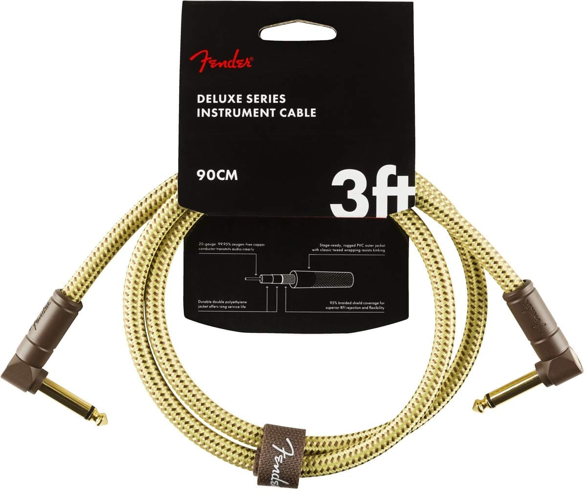 Fender Deluxe 3' Instrument Cable - Tweed