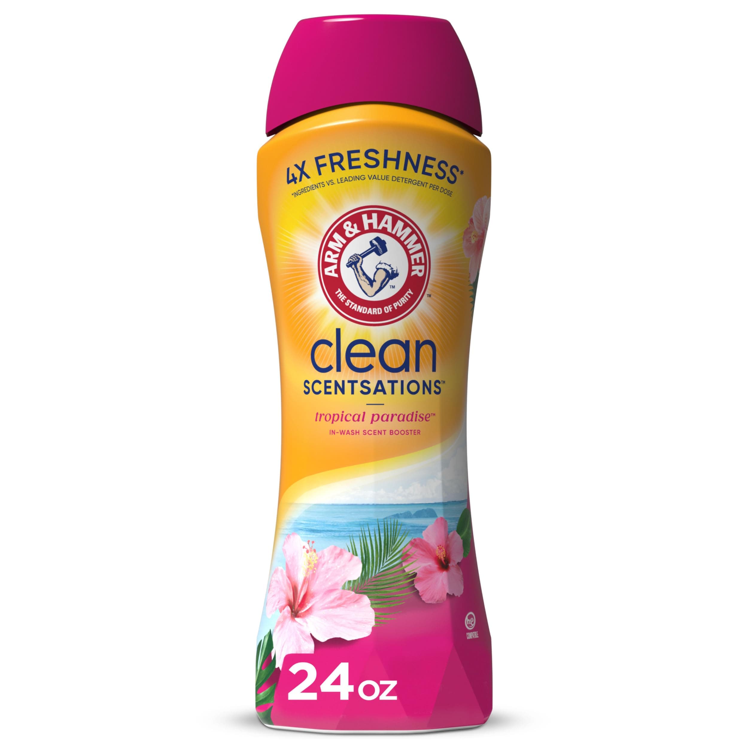 Arm & Hammer Clean Scentsations In-Wash Freshness Booster Liquid, Tropical Paradise, 37.8 Ounce
