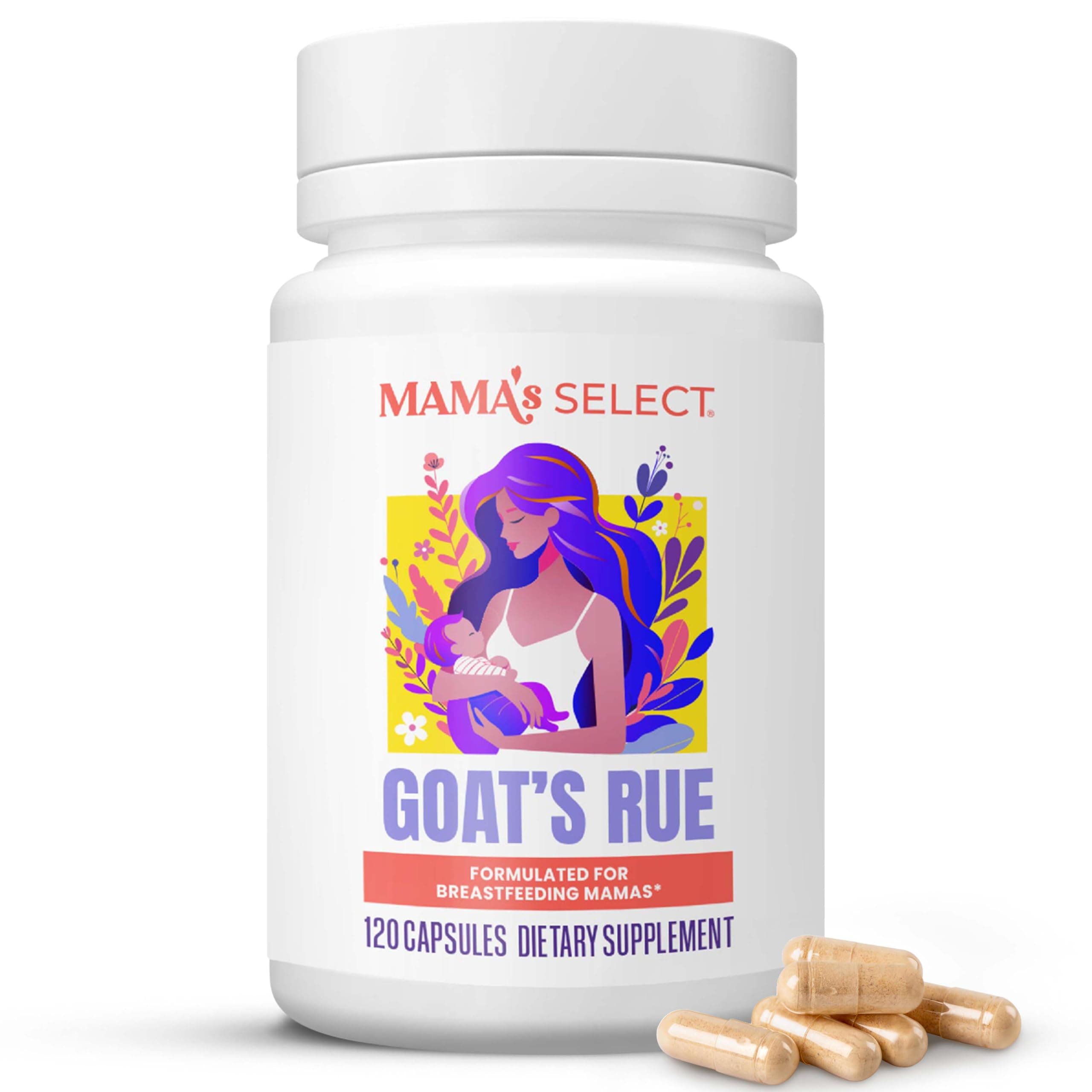 Goat's Rue - Mother's Select Organic Goat's Rue - Great Herbal Support for Lactation and Nursing - Drastically Increase Breast Milk Supply - Gluten Free, Dairy and Soy Free - 120 Vegetarian All Natural Breast Feeding Pills!