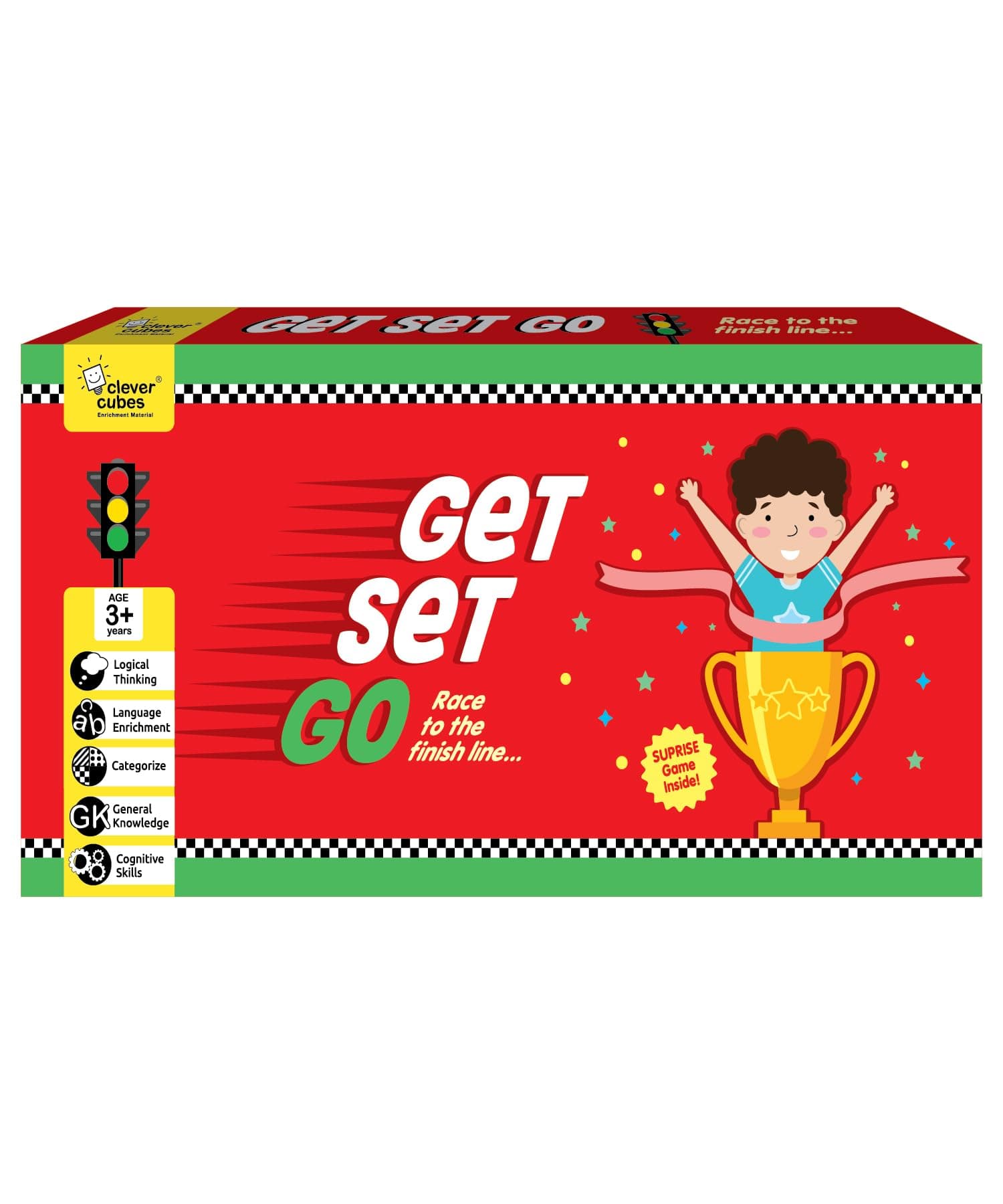 Clever Cubes Get Set Go | Interactive Family Board Game | 3 4 5 6 Years Old Girls Boys | Categorisation Language Development | Early Learning Activity | Multiplayer | Name Place Animal Thing |