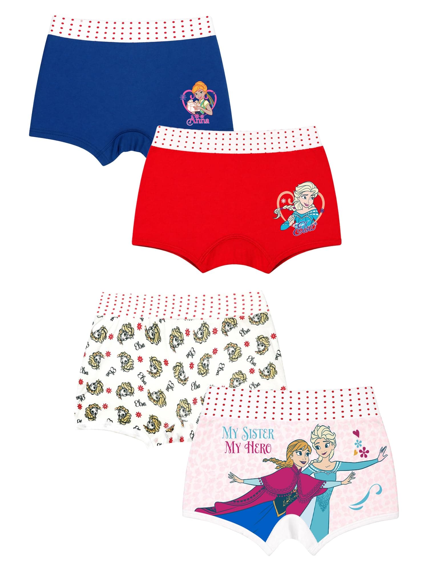 BODYCARE Printed Girls Boyshorts Pack of 4 | 100% Cotton Ultra Soft Breathable Innerwear with Lycra Band, Skin Friendly, Tagless Comfort | Ideal for School