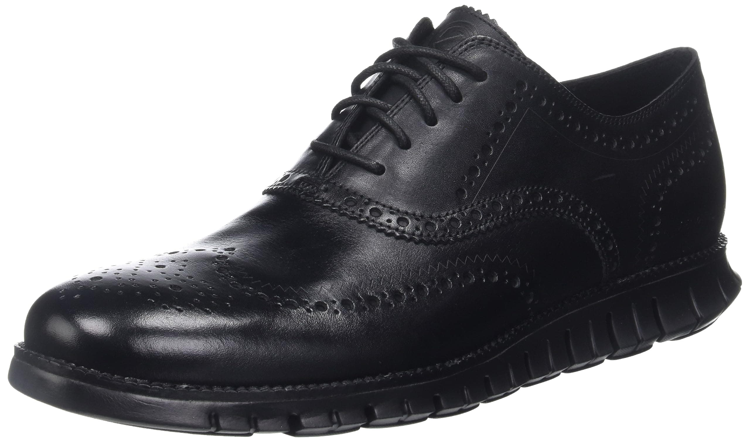 Cole Haan Men's Zerogrand Wing Oxford, Black Closed Holes/Black, 14 Wide