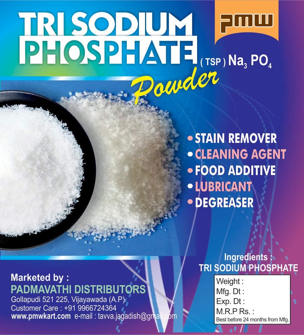 Pmw - TSP - Jar Pack - Trisodium Phosphate - Na3PO4 - For Cleaning & Washing Powder Preparation - 100 G