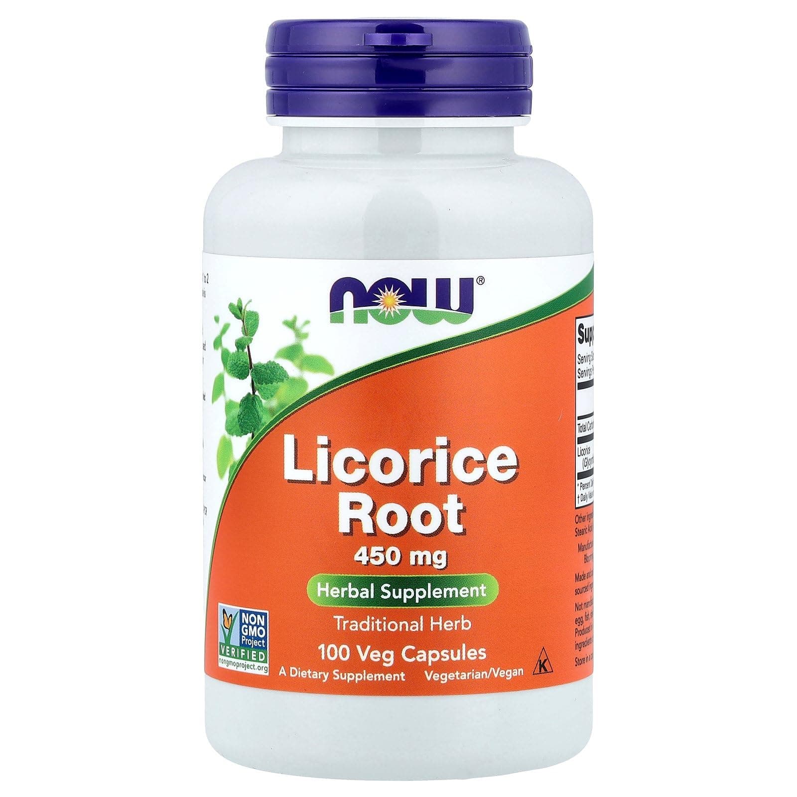Now Foods, Licorice Root, 450 mg, 100 Veg Capsules