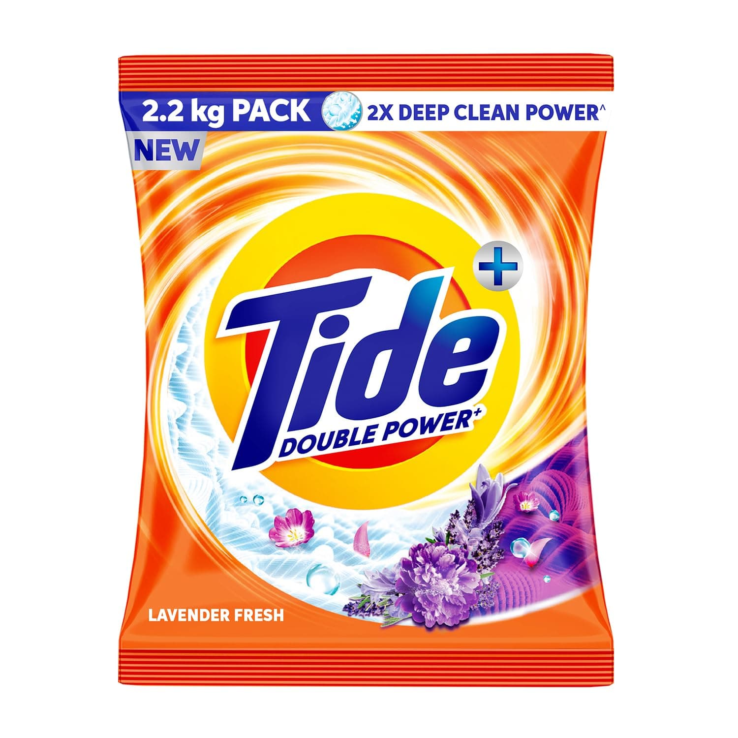 Tide Plus Detergent Washing Powder - 2.2kg Pack | Lavender Fragrance | 2X Deep Clean Power | World's No. 1 Detergent Brand