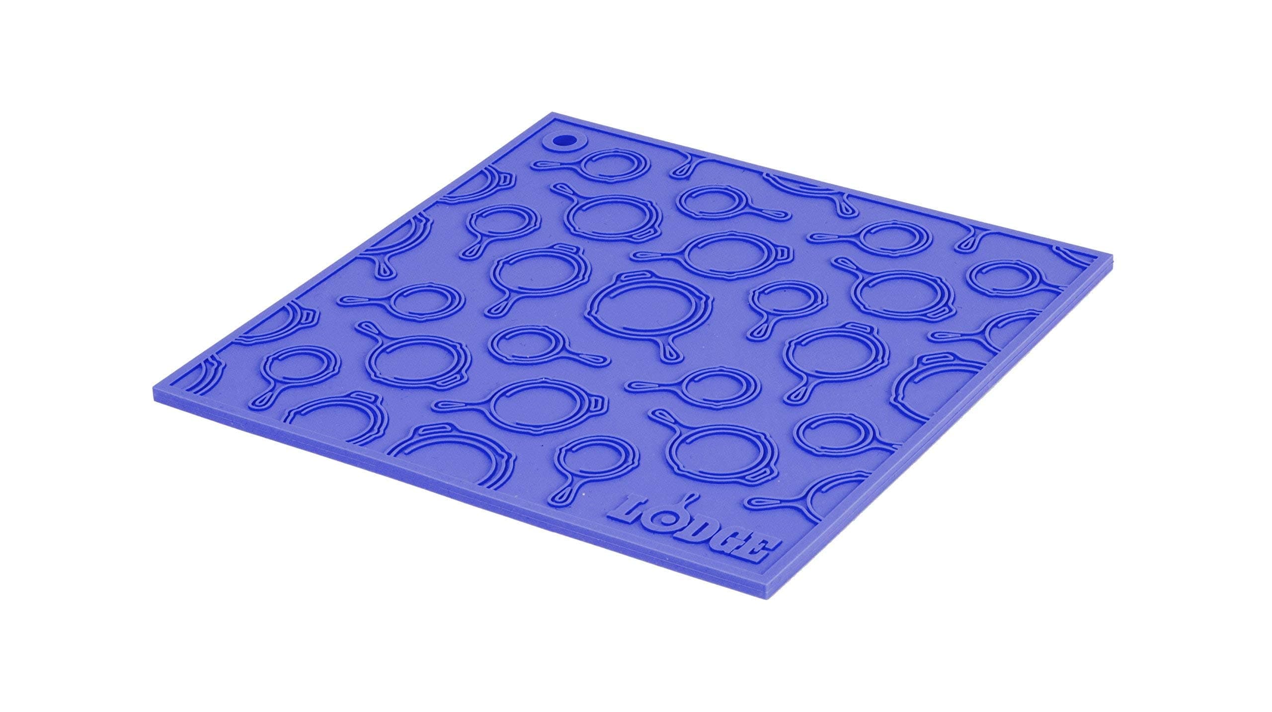 Lodge AS7SKT31 Square Silicone Skillet Trivet, 7" (Blue)