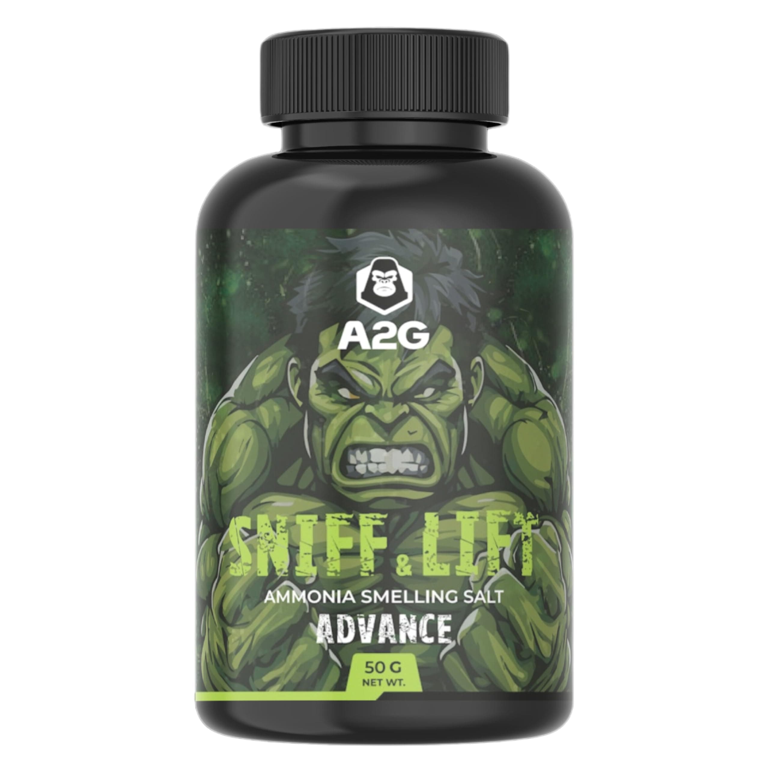 A2G Sniff & Lift Ammonia Smelling Salt | THE HULK EDITION : Unleash the Gamma, Ignite the Fury | For Advanced Lifters | A2G Lifestyle (Hulk Edition)