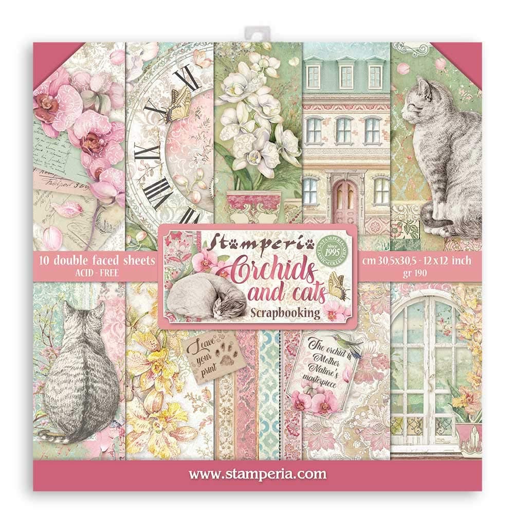 Paper PAD 12X12 10PK Orchid/CAT