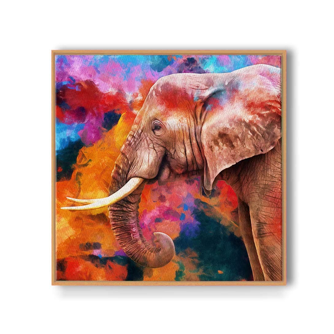PAPER PLANE DESIGN Luxury Floating Animals Frame Canvas Painting Wall Art (Wall Art -1) 18 x18 inch, Multicolour