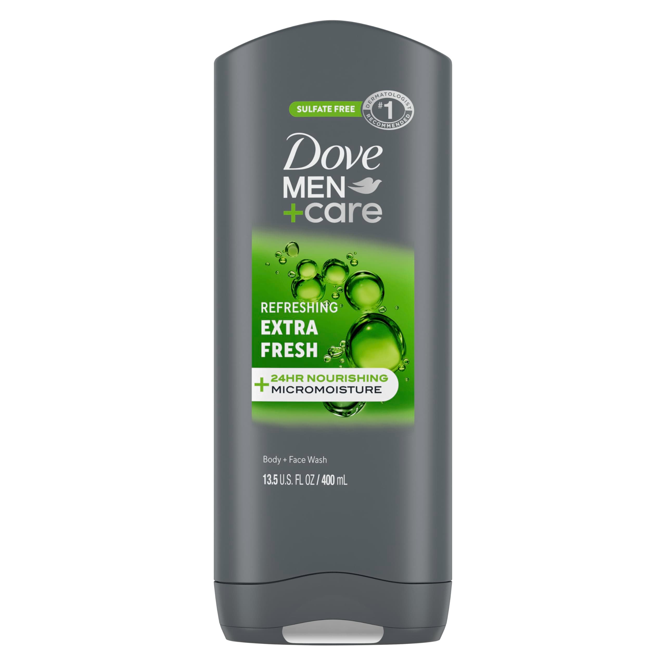 Dove Men And Care Body And Face Wash, Extra Fresh, 13.5 Ounce