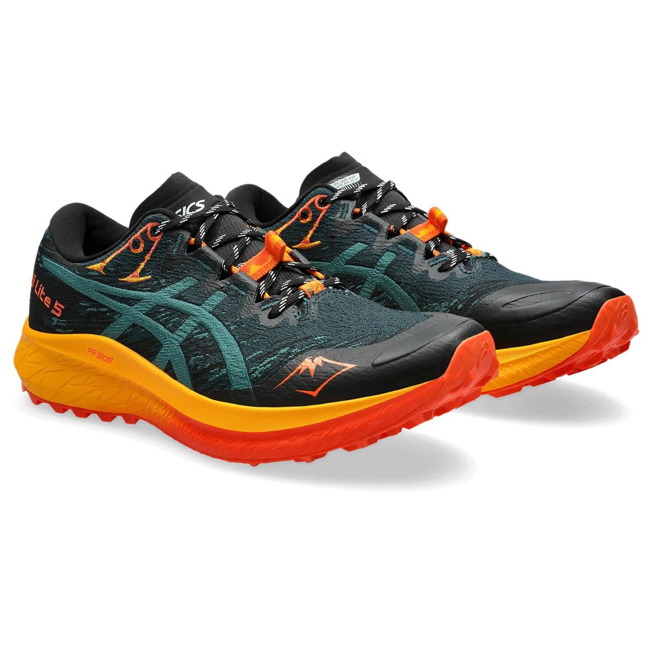 ASICS Mens Fuji Lite 5 Saxon Green/Rainy Lake Running Shoes - 8 UK (1011B889.300)