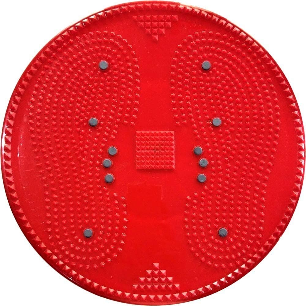 ACS Mat Acupressure Twister Big Disc Pyramid & Magnetic Treatment Therapy (Red)