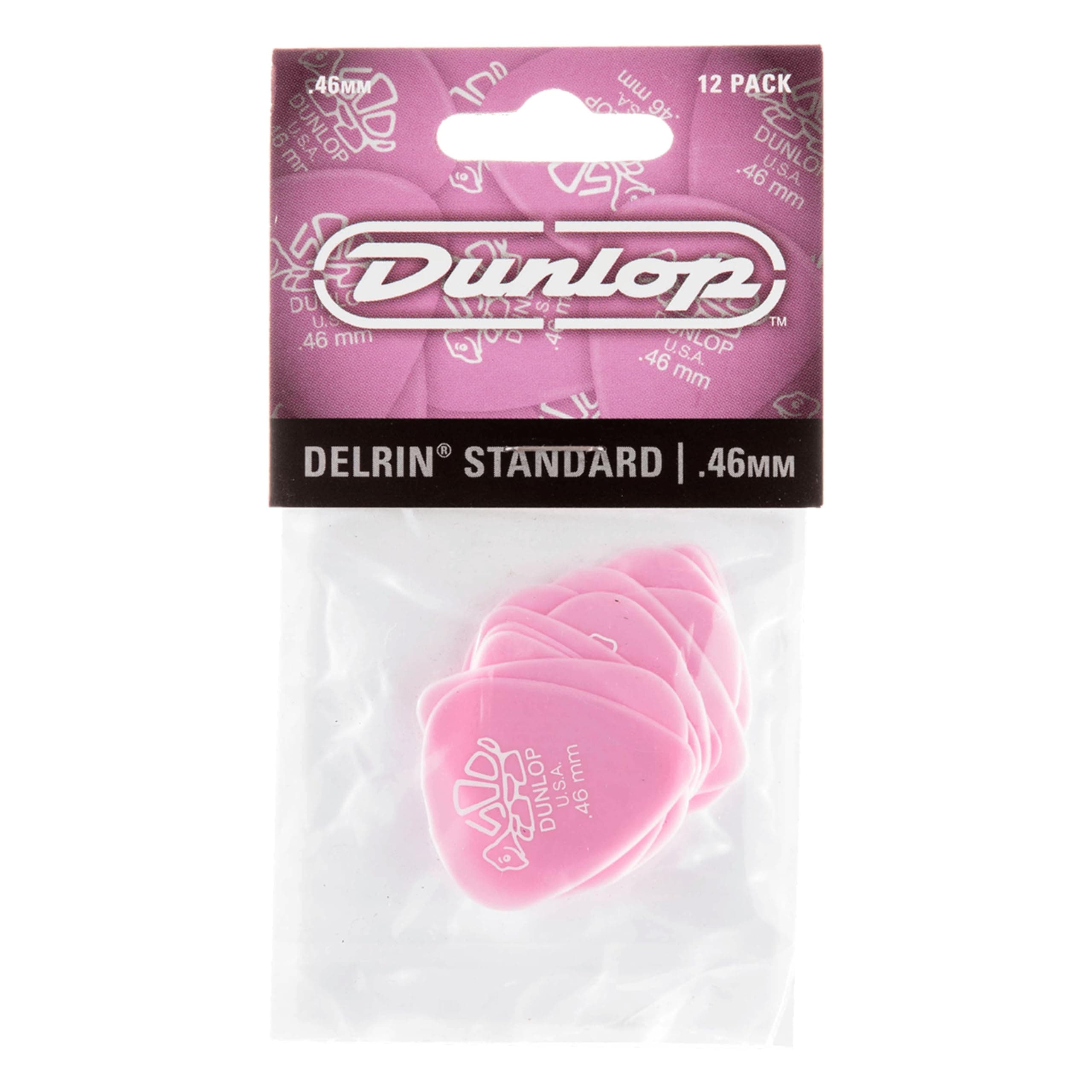 Dunlop 41P.46 Delrin, Light Pink, .46mm, 12/Player's Pack