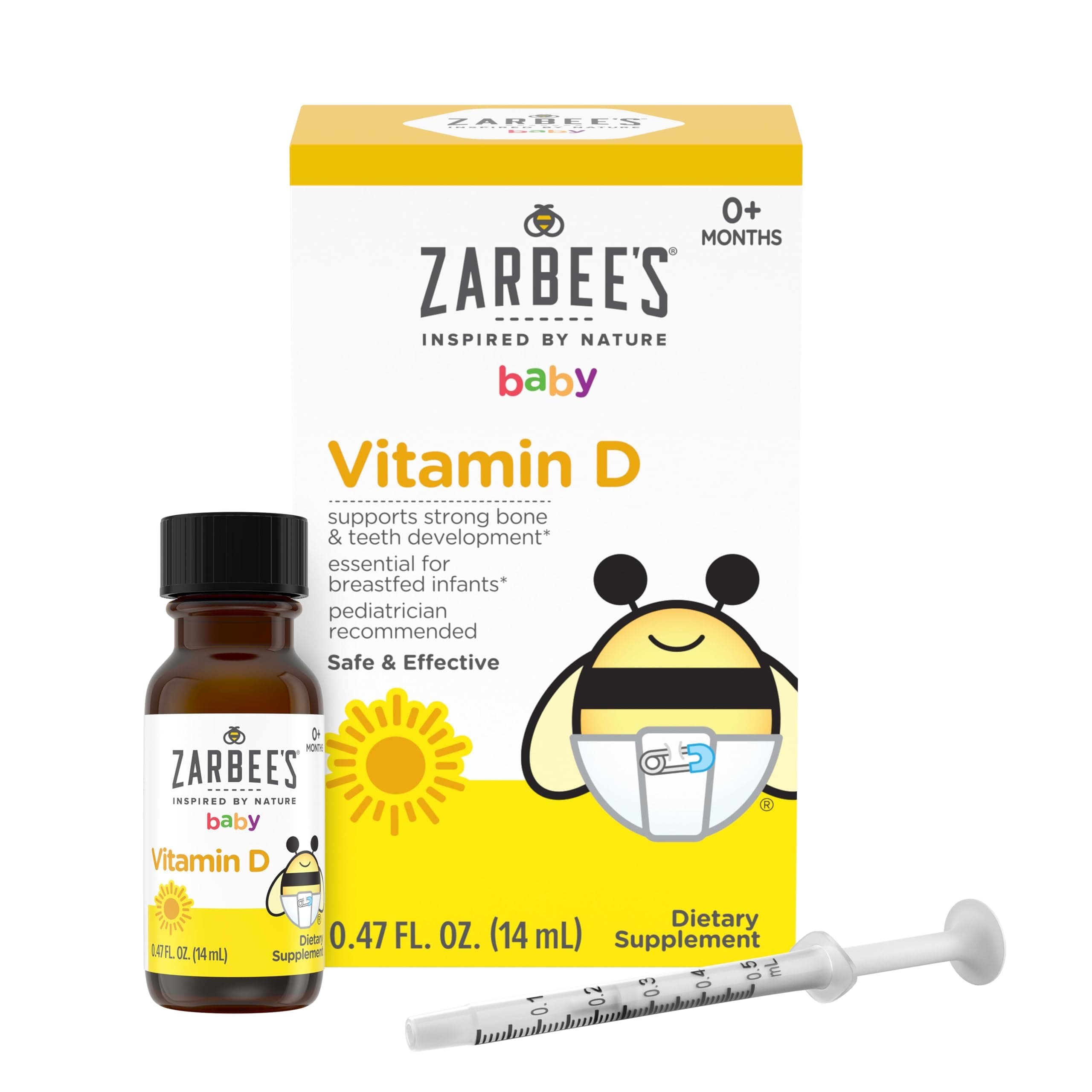 Zarbee's Naturals Baby Vitamin D Supplement, 0.47 Fl. Ounce