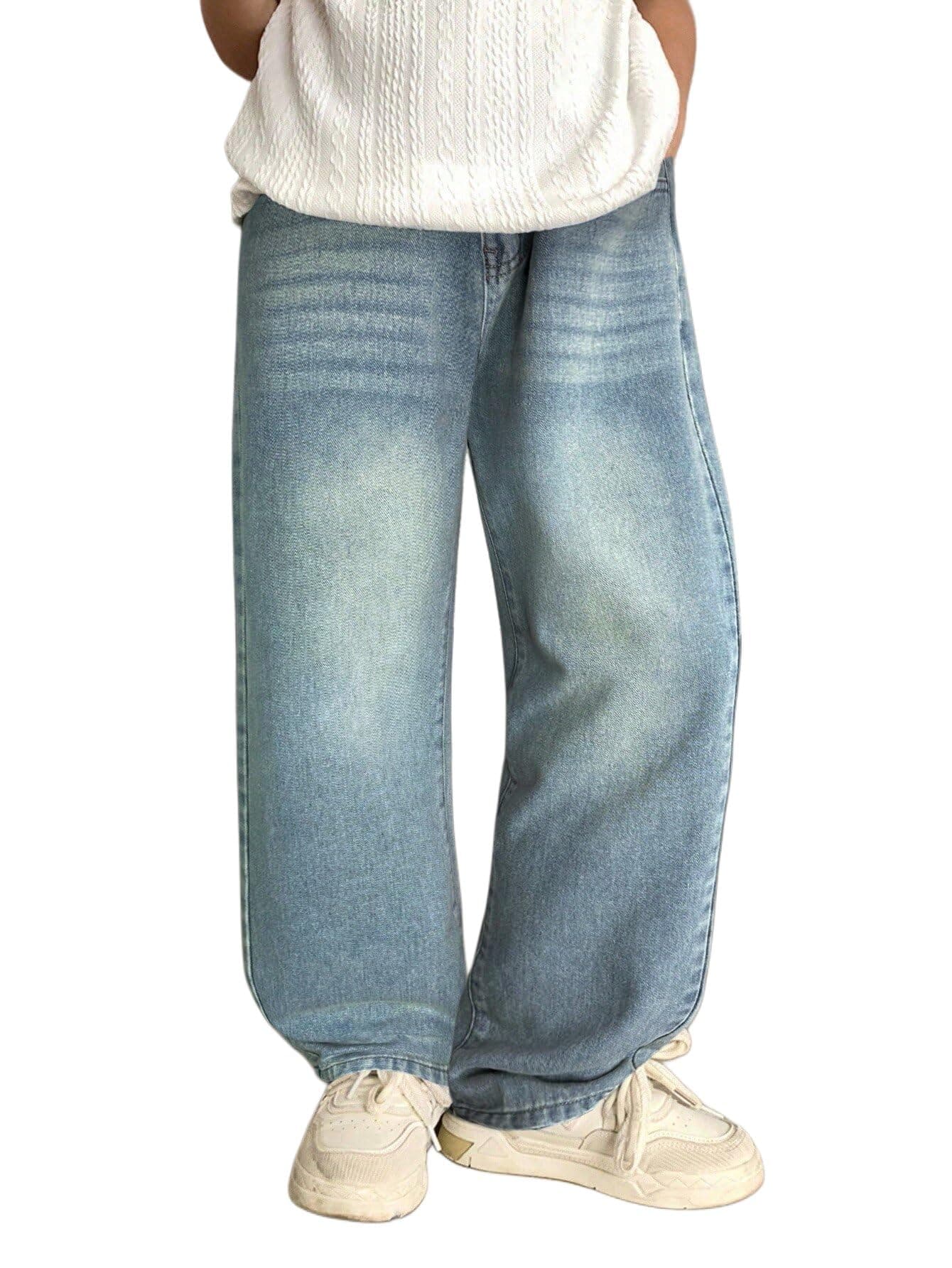 Lymio Junior's Boys Jeans Pant | Kids Jeans for Boys | Denim Baggy Pants | Loose Fit Casual Trousers for Children (LK-52-53)