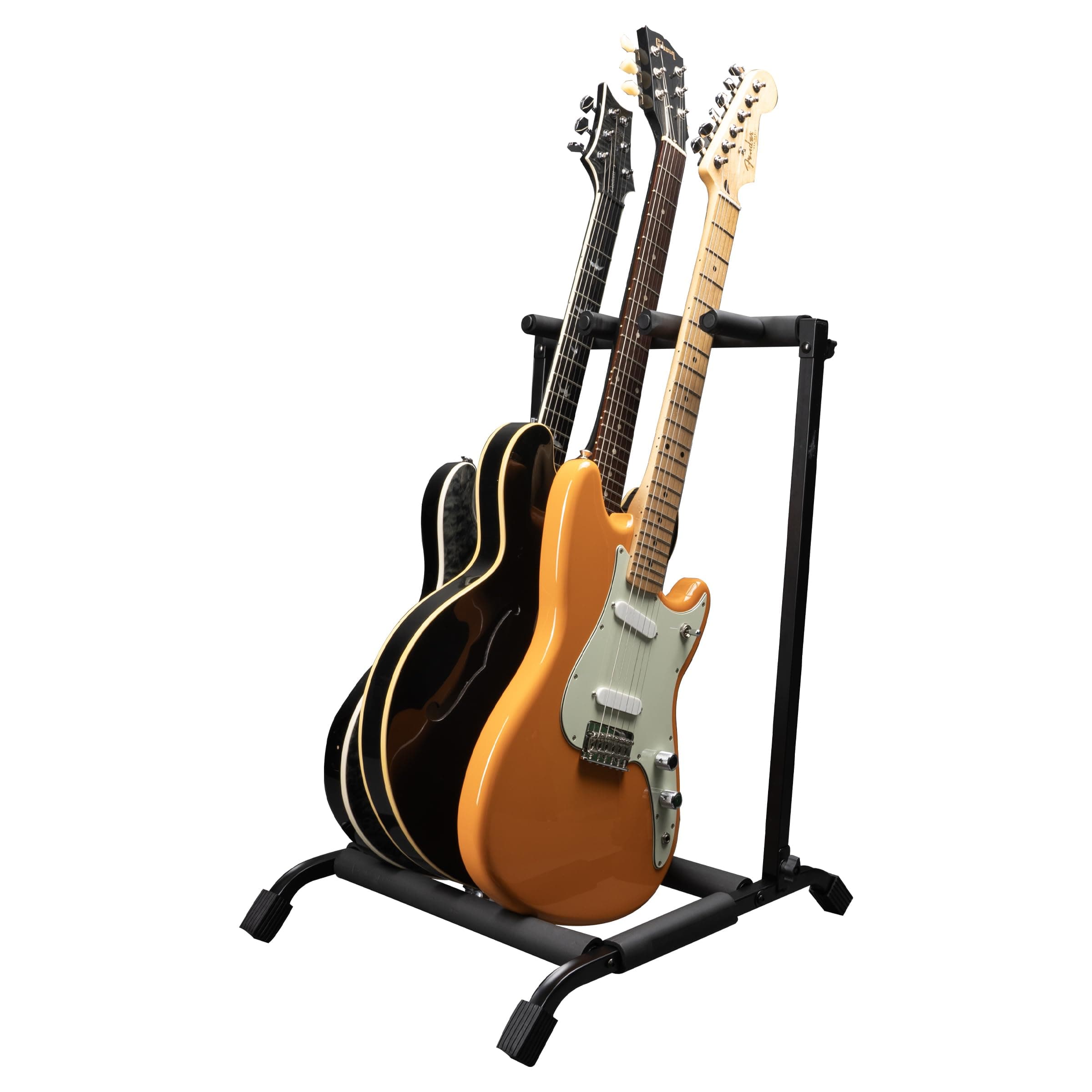 Rok-It Collapsible, Folding Guitar Rack Designed to Hold 3x Electric or Acoustic Guitars. Foam Padded Support to Protect Guitar RI-GTR-RACK3