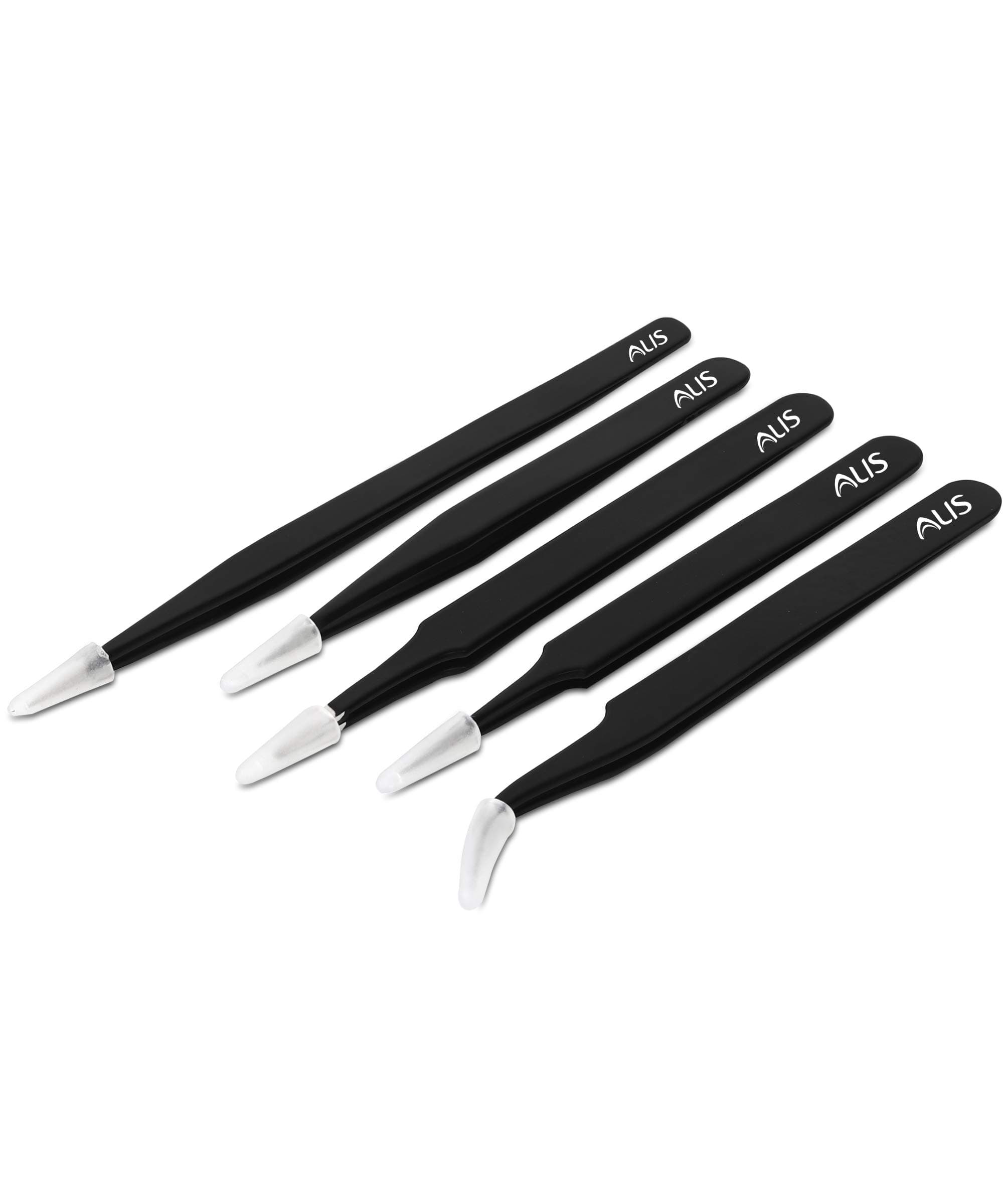 ALIS ESD Precision Tweezers Set Professional Anti-Static for Electronic Repairing, Soldering & Crafting Tool Kit