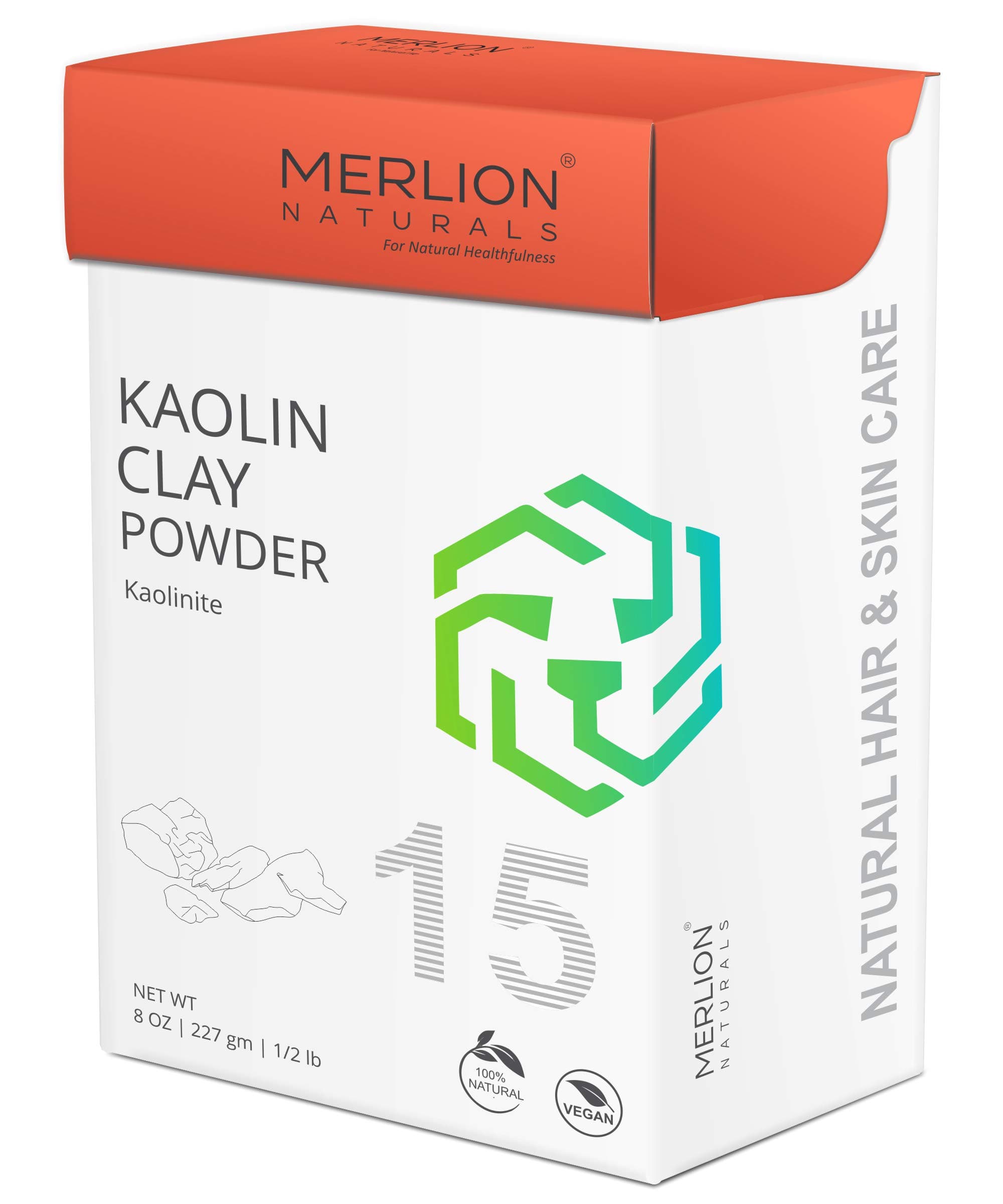 Merlion Naturals Kaolin Clay Powder | Kaolinite | 200gm / 7 OZ
