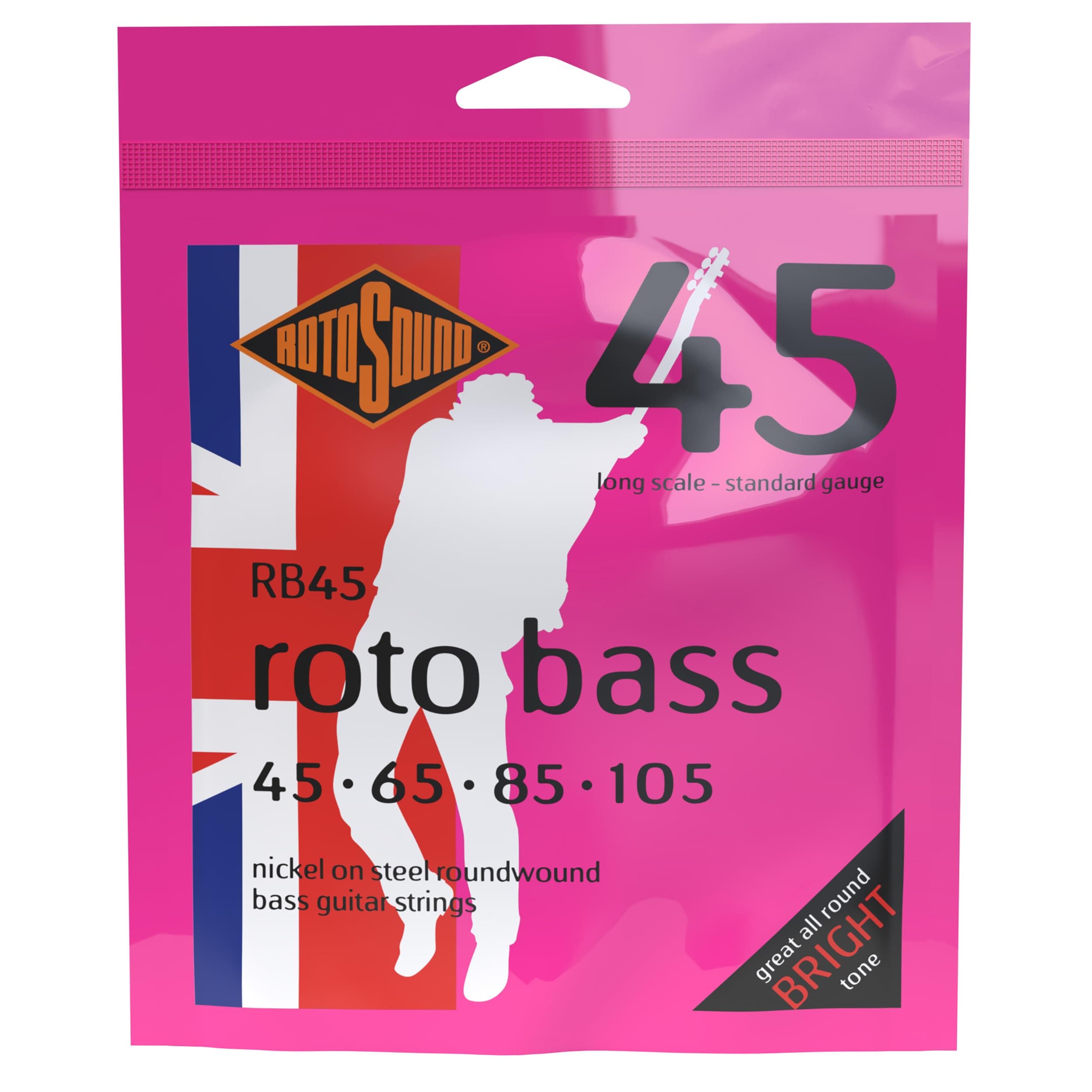 Roto String RB45 NICKEL (UNSILKED) 45 65 85 105