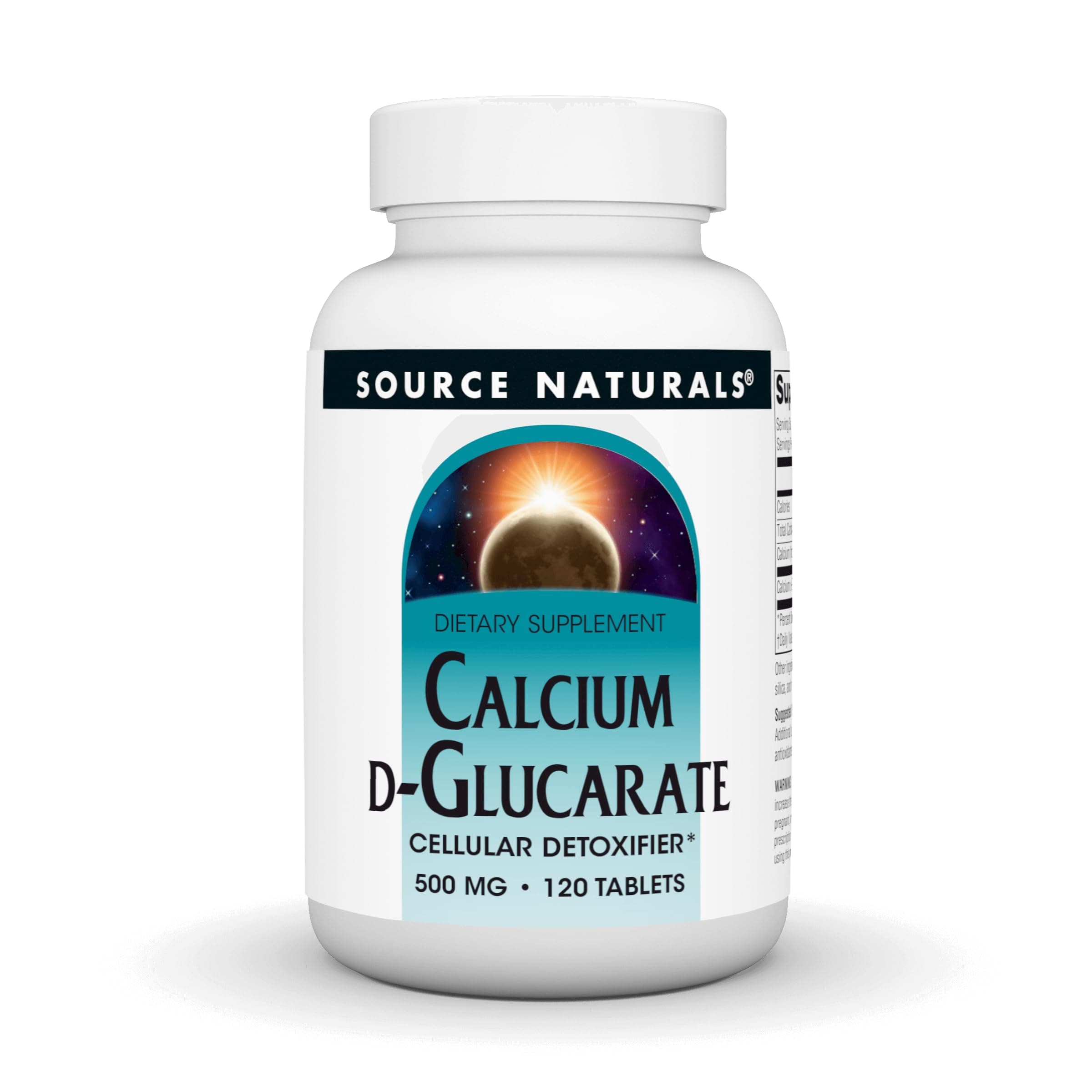 Source Naturals Calcium D-Glucarate 500mg, 120 Tablets