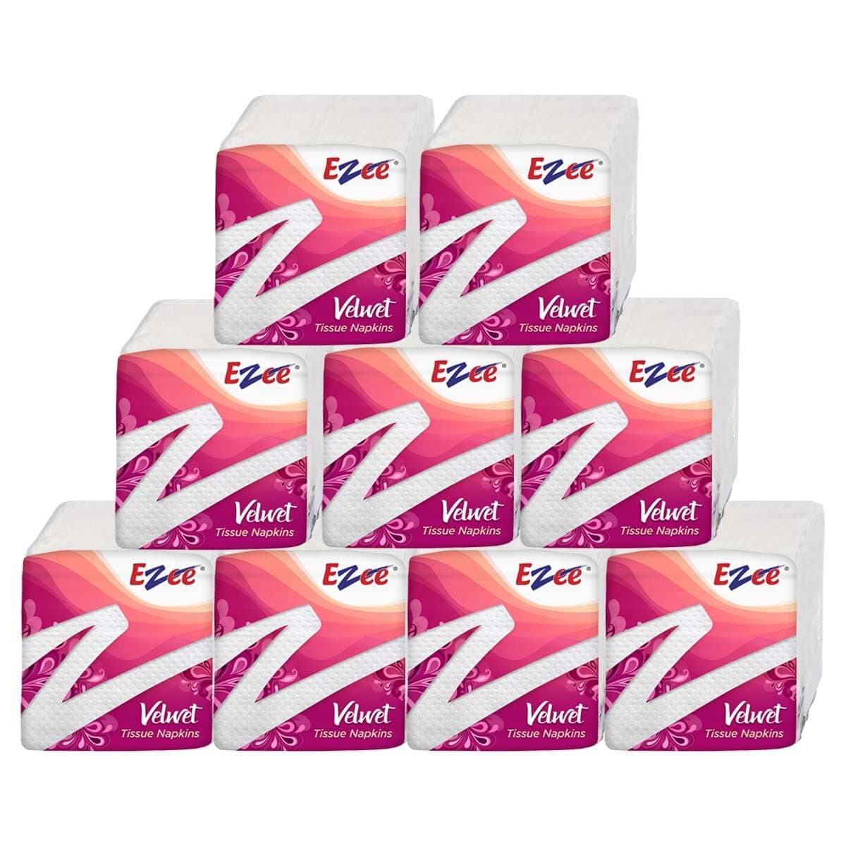 Ezee Tissue Paper Napkins - 50 Pieces (Pack of 9)