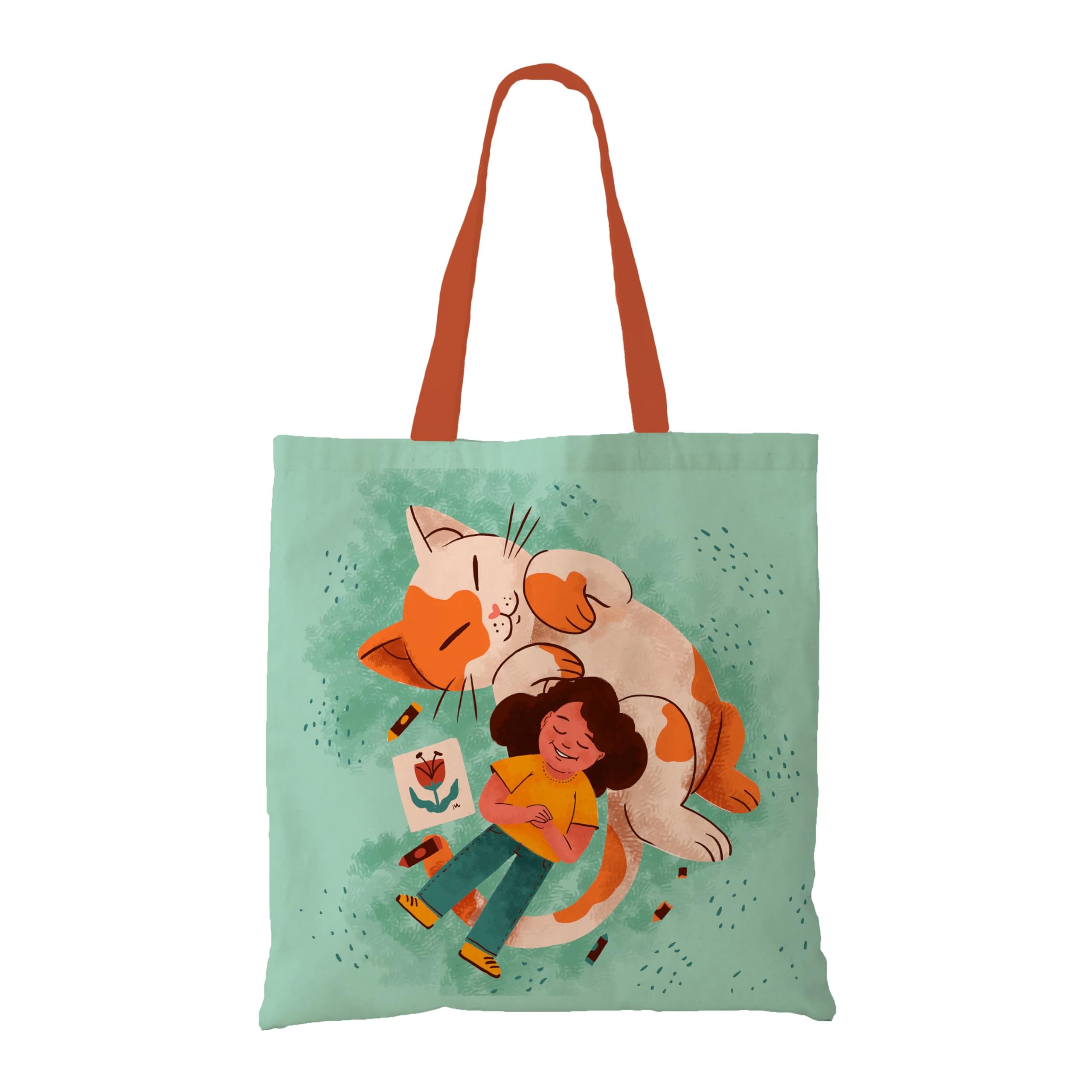 Purple Tree Happy Kitty Canvas Tote - 1 Pc, Women's Printed Tote, Stylish Bags