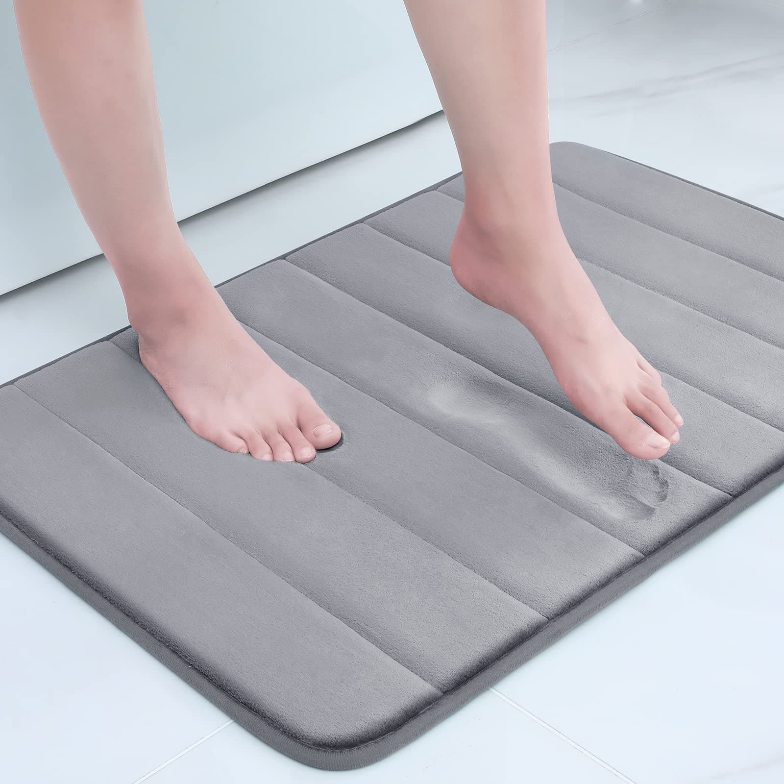 Colorxy Memory Foam Bath Mat - Soft & Absorbent Bathroom Rugs Non Slip Large Bath Rug Runner for Kitchen Bathroom Floors